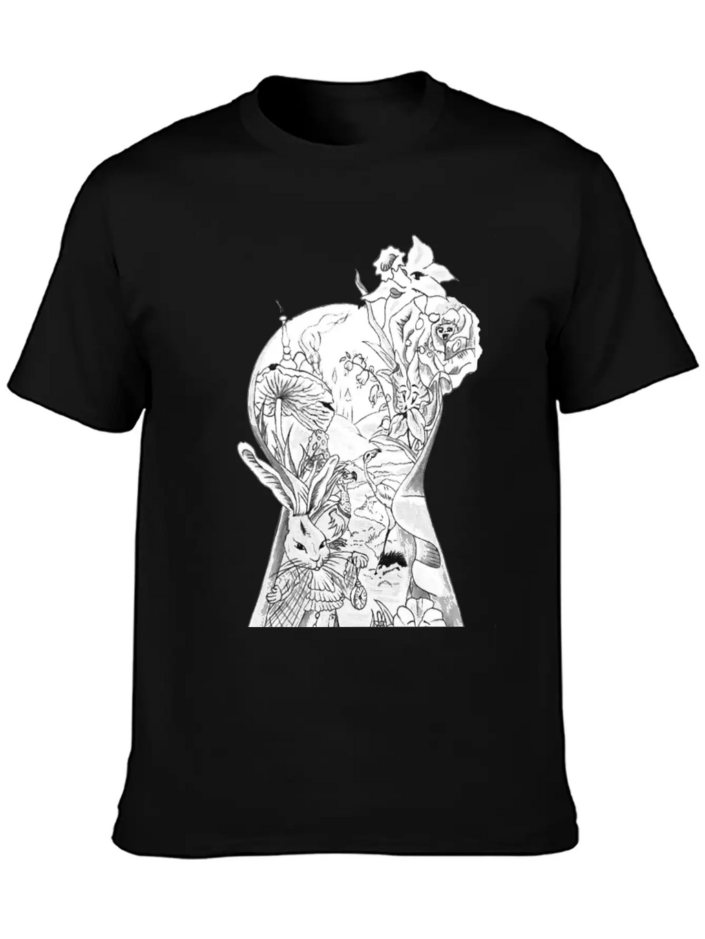 Alice In Wonderland Unisex Short Sleeve Soft Cotton T-Shirt – Casual Everyday Wear