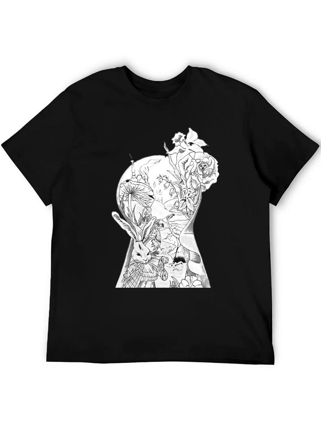Alice In Wonderland Unisex Short Sleeve Soft Cotton T-Shirt – Casual Everyday Wear