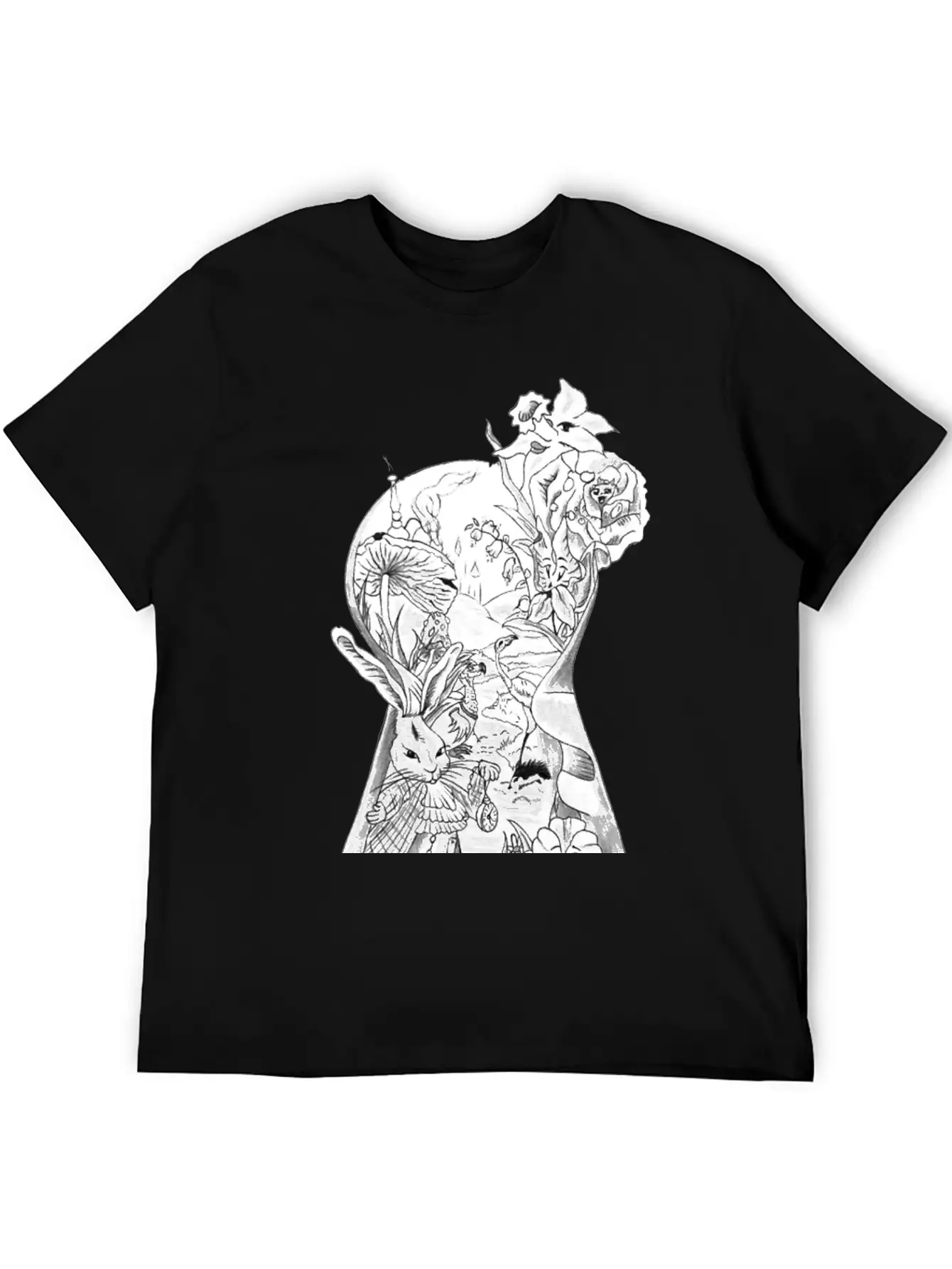 Alice In Wonderland Unisex Short Sleeve Soft Cotton T-Shirt – Casual Everyday Wear