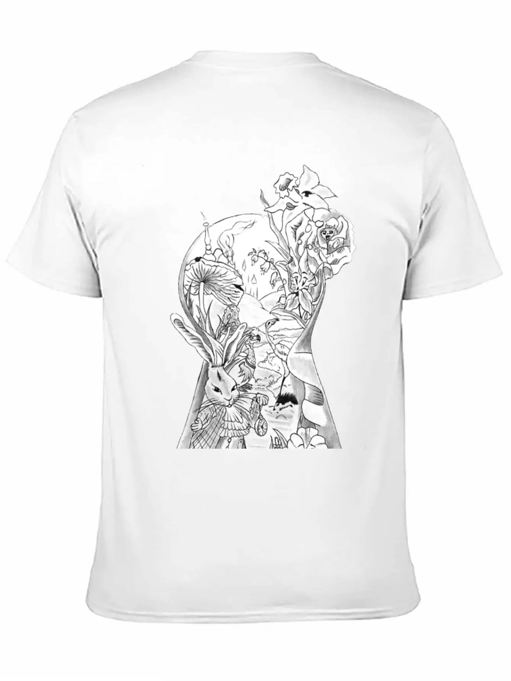 Alice In Wonderland Unisex Short Sleeve Soft Cotton T-Shirt – Casual Everyday Wear