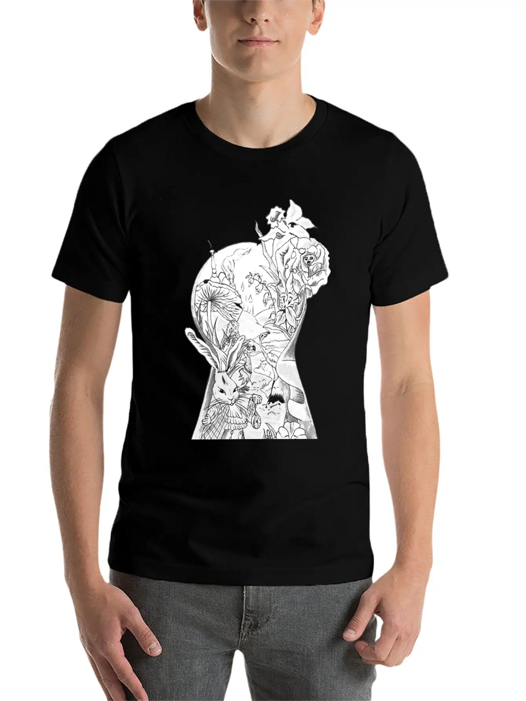 Alice In Wonderland Unisex Short Sleeve Soft Cotton T-Shirt – Casual Everyday Wear