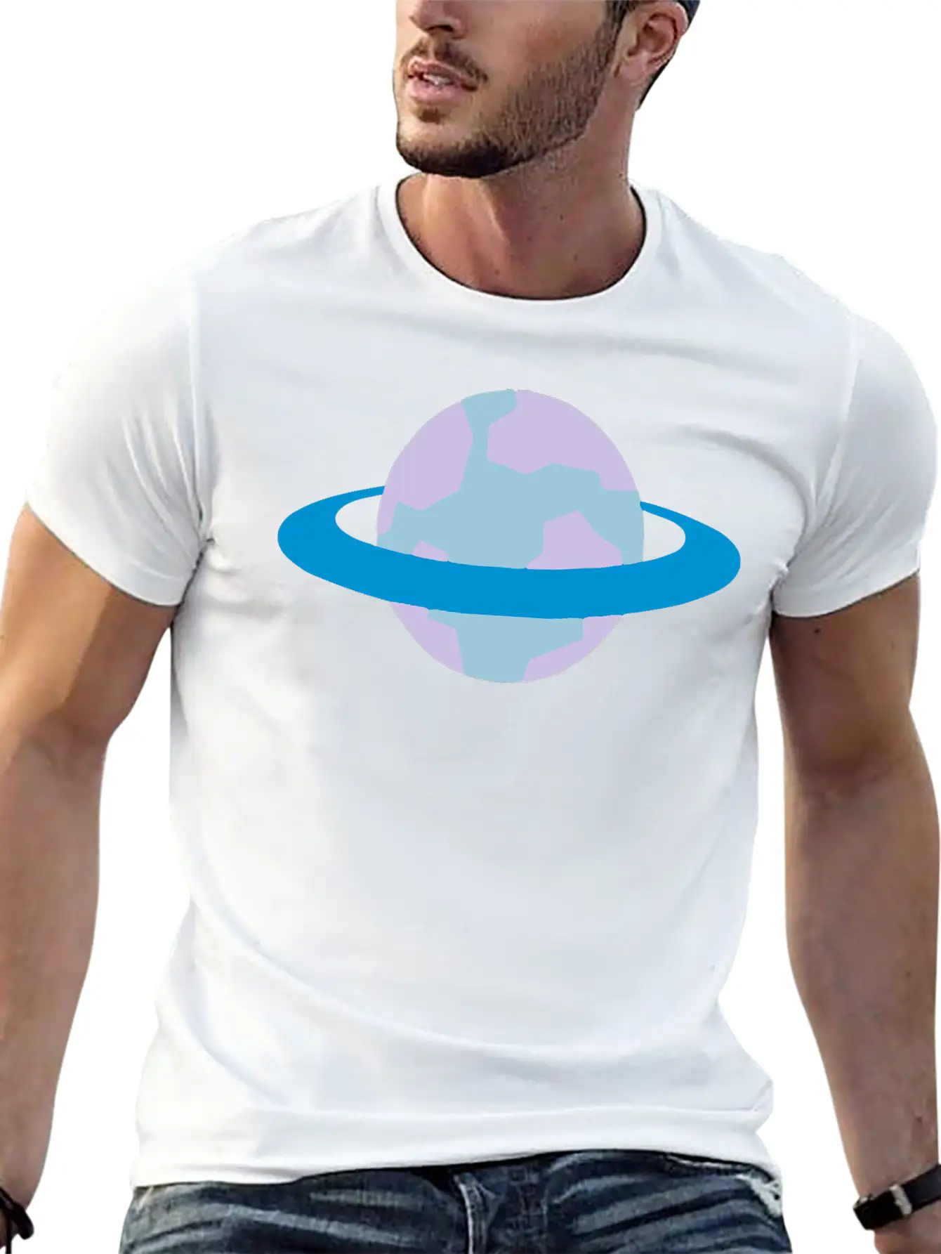 Alien Planet (with Ring) Unisex Casual T-Shirt – Clean Design For Daily Comfort