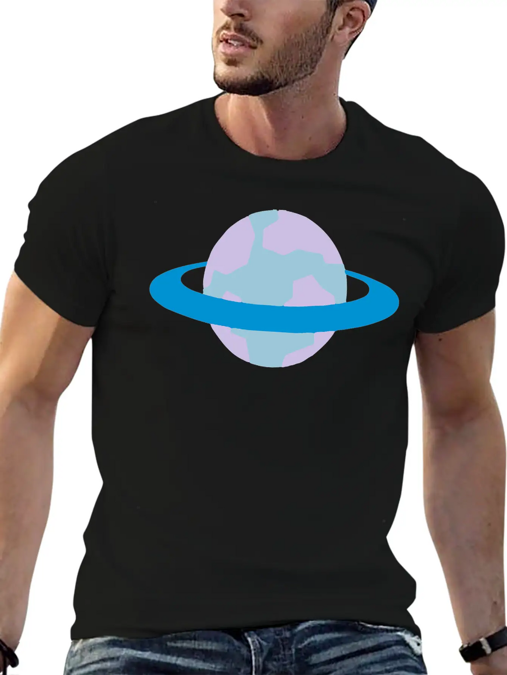 Alien Planet (with Ring) Unisex Casual T-Shirt – Clean Design For Daily Comfort