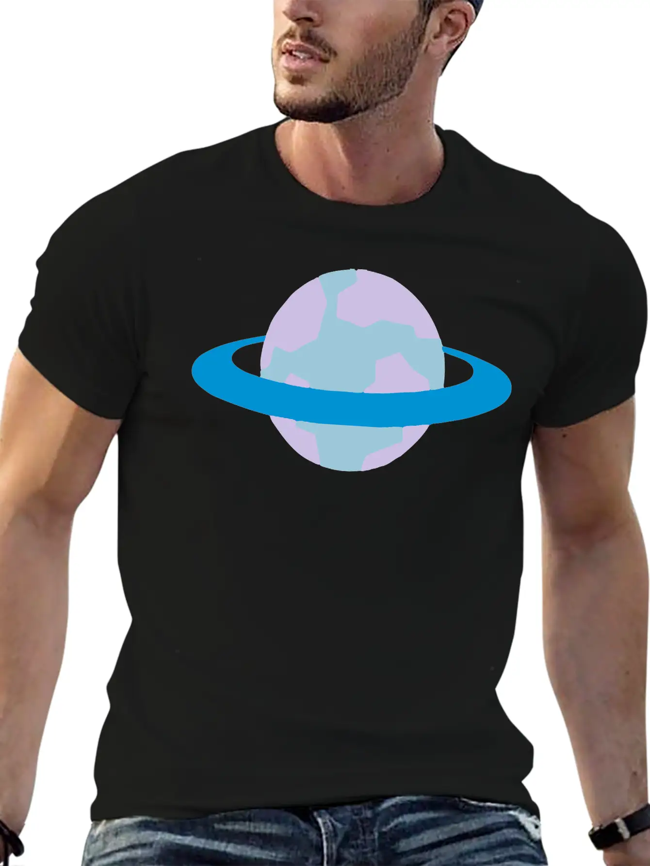 Alien Planet (with Ring) Unisex Casual T-Shirt – Clean Design For Daily Comfort