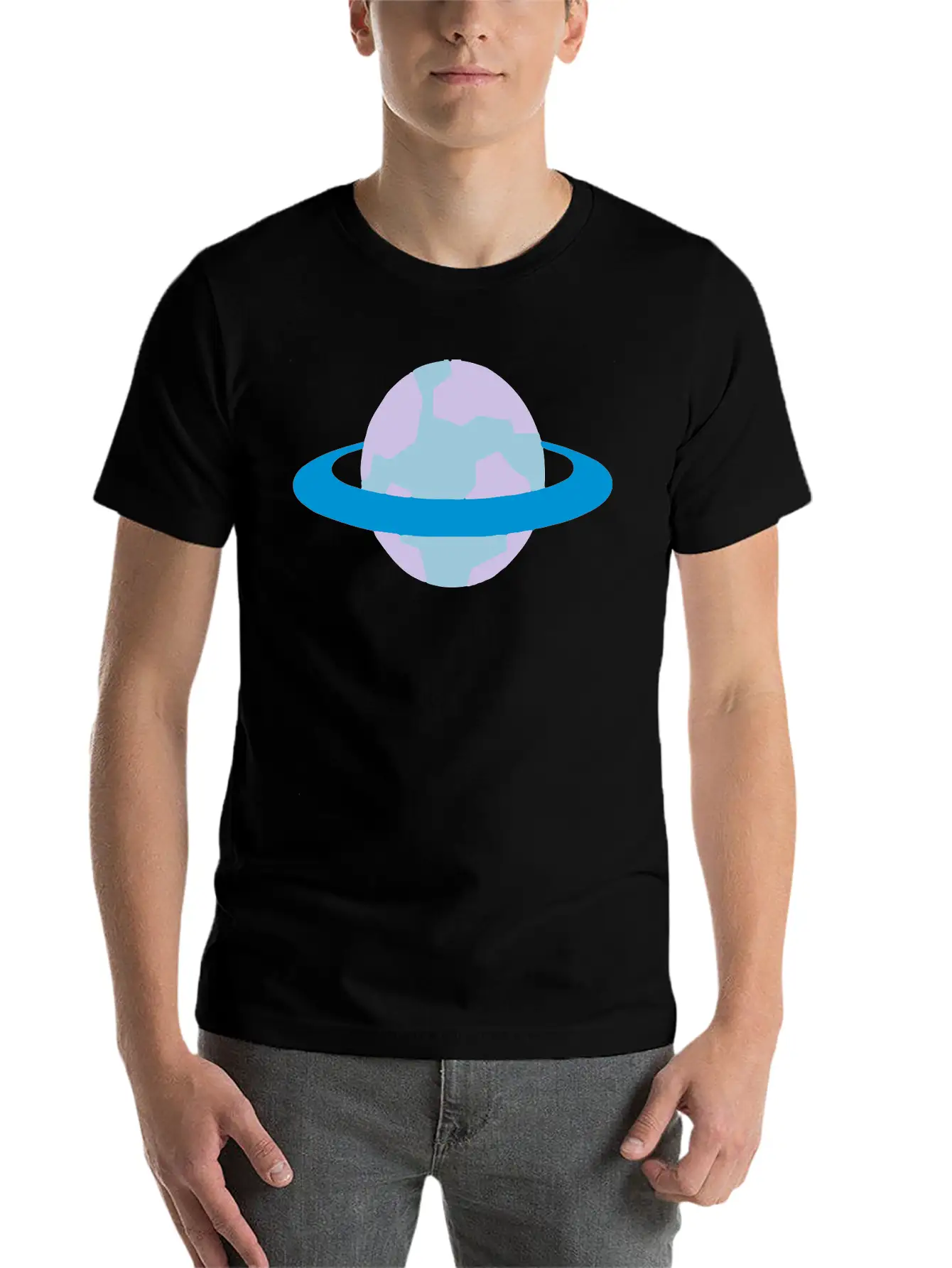 Alien Planet (with Ring) Unisex Casual T-Shirt – Clean Design For Daily Comfort