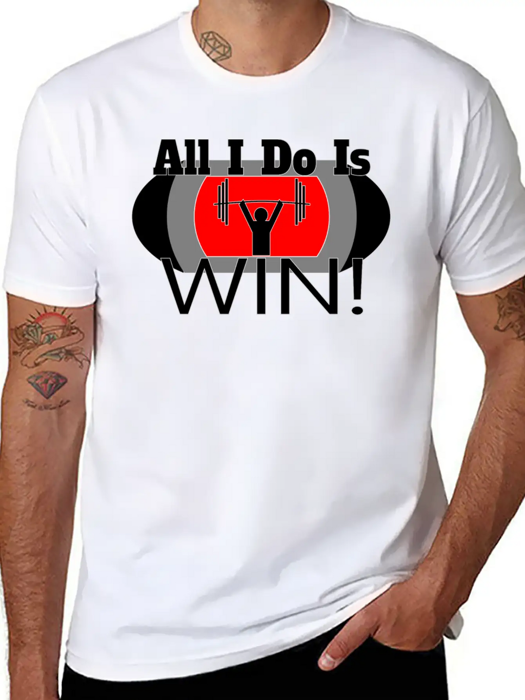 ALL I DO IS WIN (LIFTING) Unisex Casual T-Shirt – Clean Design For Daily Comfort