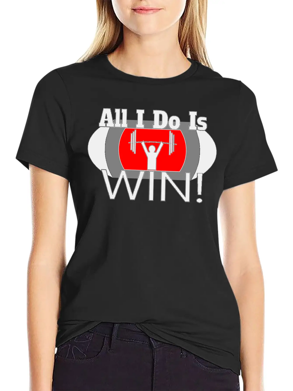 ALL I DO IS WIN (LIFTING) Unisex Casual T-Shirt – Clean Design For Daily Comfort