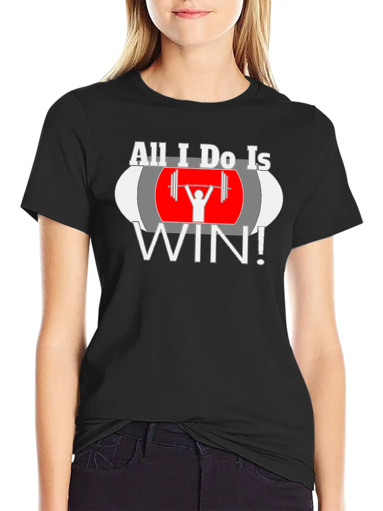 ALL I DO IS WIN (LIFTING) Unisex Casual T-Shirt – Clean Design For Daily Comfort