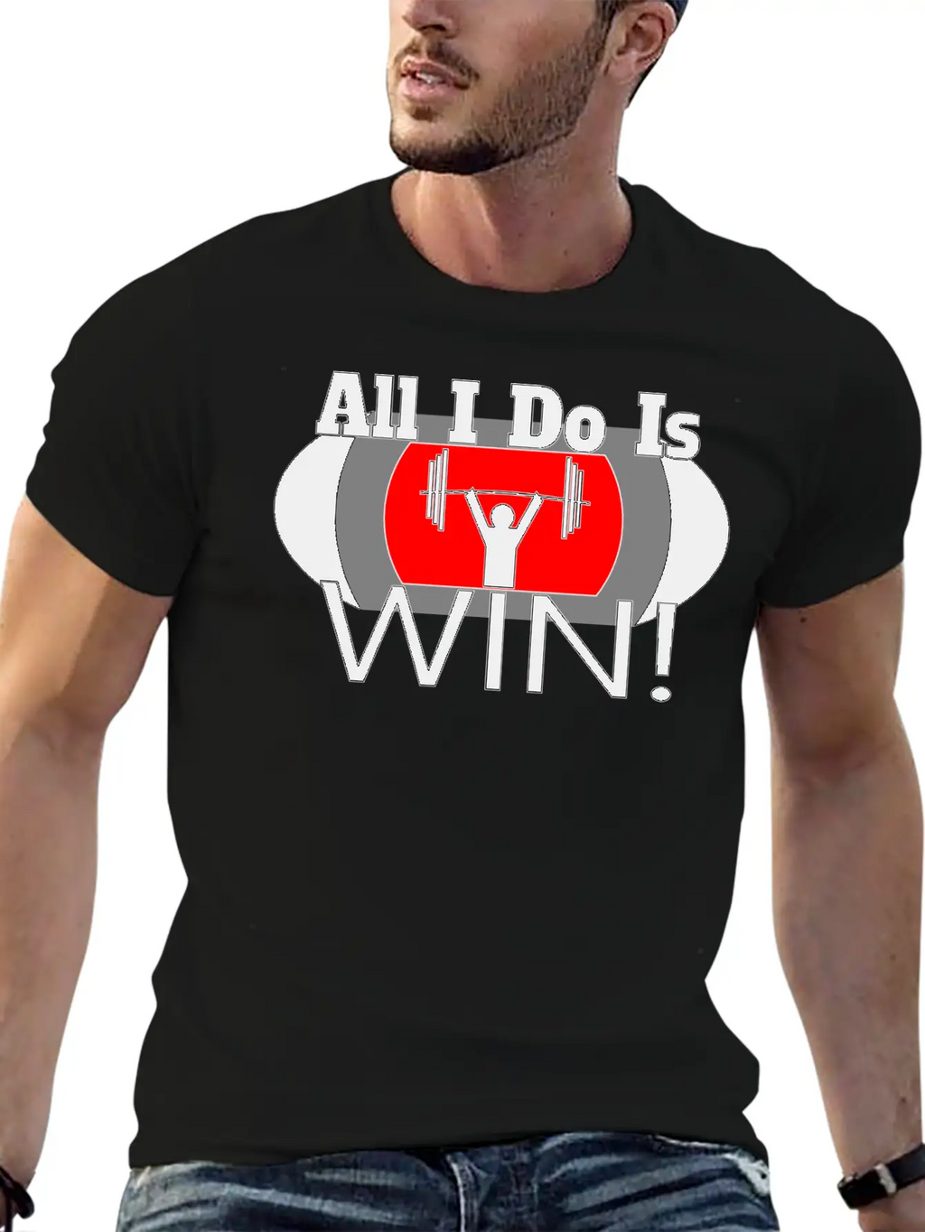 ALL I DO IS WIN (LIFTING) Unisex Casual T-Shirt – Clean Design For Daily Comfort