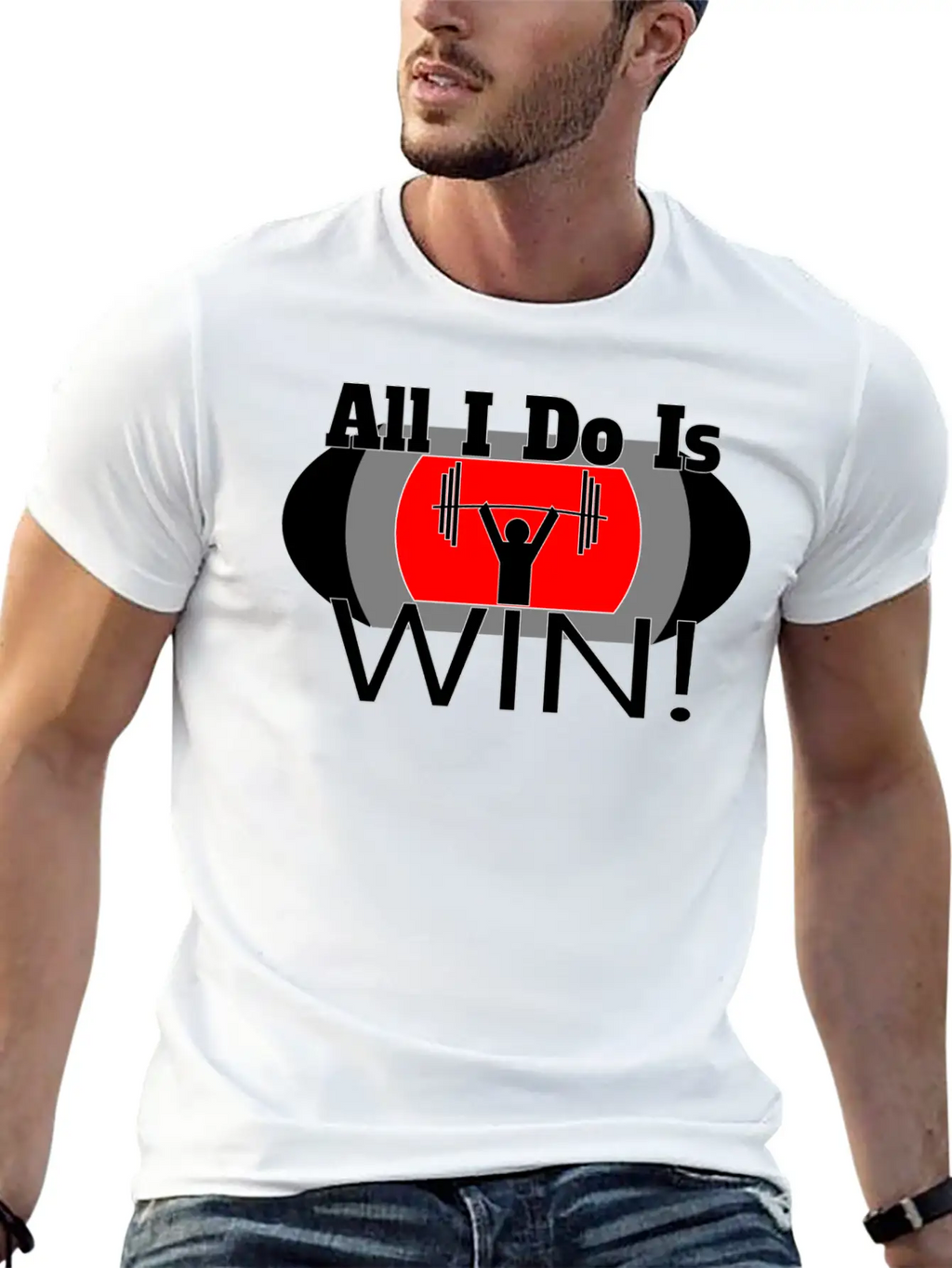 ALL I DO IS WIN (LIFTING) Unisex Casual T-Shirt – Clean Design For Daily Comfort