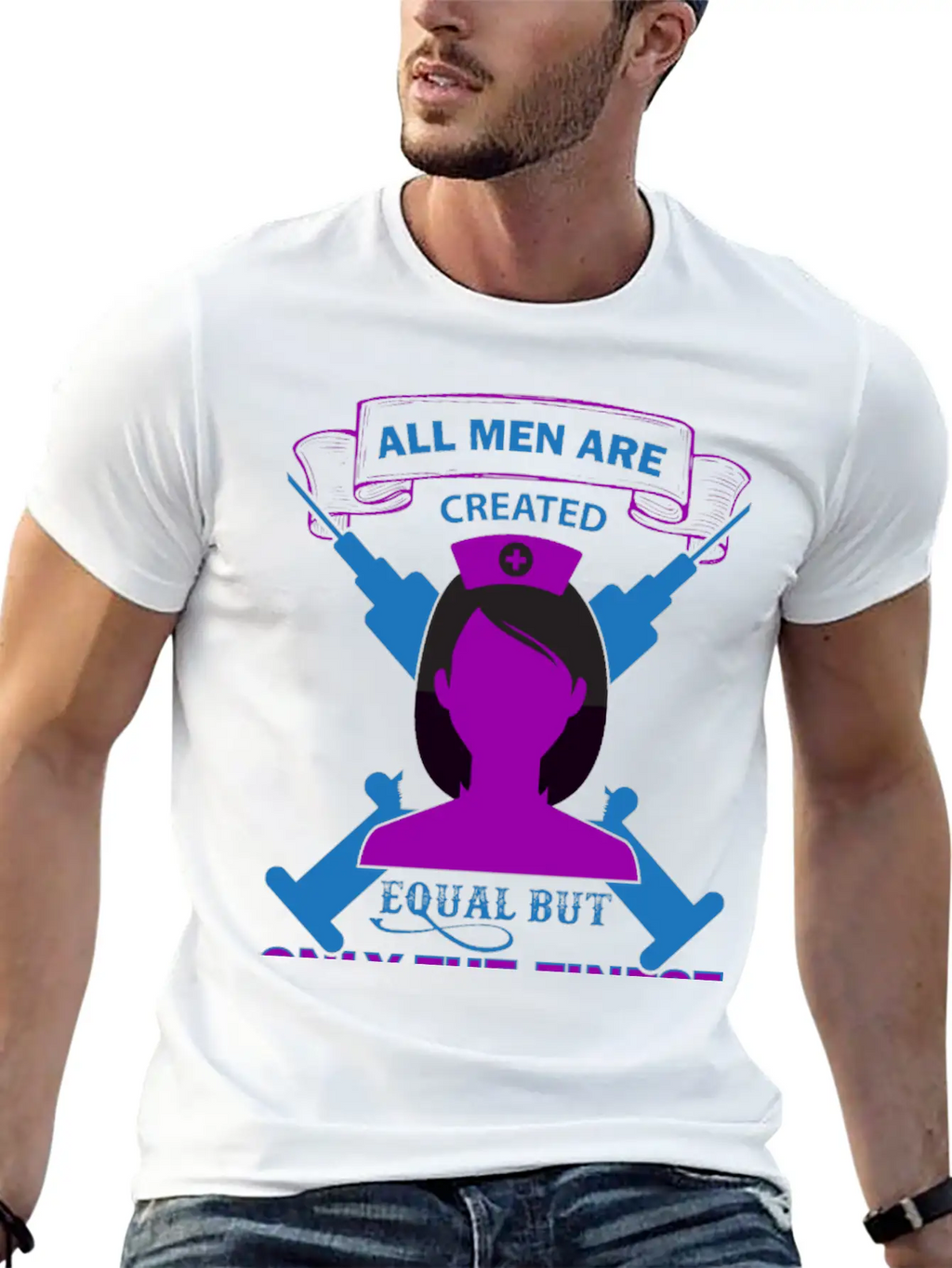 All Men Are Created Equal But Only The Finest Unisex Short Sleeve Soft Cotton T-Shirt – Casual Everyday Wear