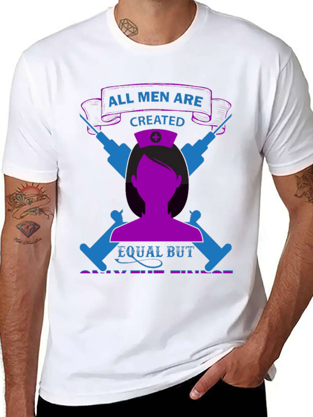 All Men Are Created Equal But Only The Finest Unisex Short Sleeve Soft Cotton T-Shirt – Casual Everyday Wear