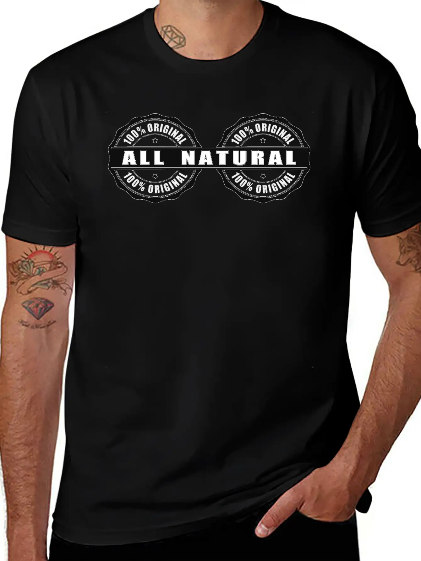 All Natural, Not Artificially Enhanced, Real Deal! Unisex Short Sleeve Soft Cotton T-Shirt – Casual Everyday Wear