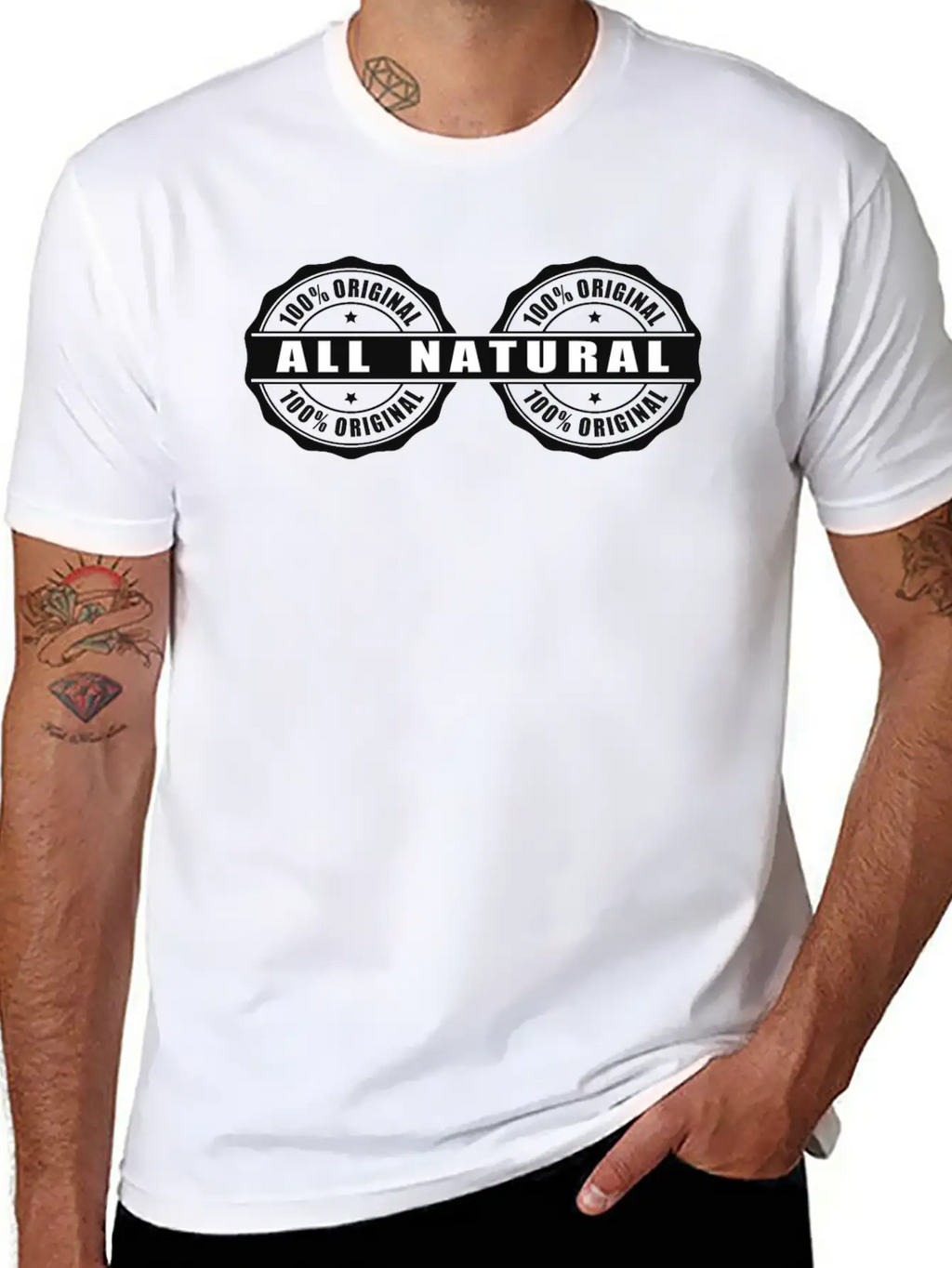 All Natural, Not Artificially Enhanced, Real Deal! Unisex Short Sleeve Soft Cotton T-Shirt – Casual Everyday Wear