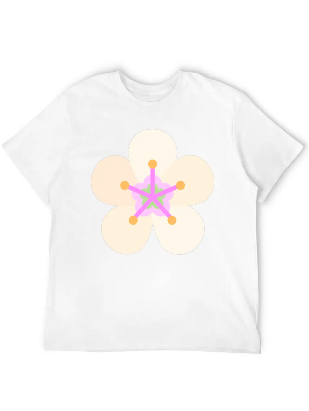 Almond Flower Classic Fit Graphic Tee For Daily Comfort – Unisex Cotton Shirt