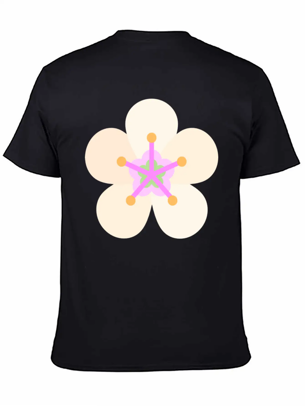 Almond Flower Classic Fit Graphic Tee For Daily Comfort – Unisex Cotton Shirt