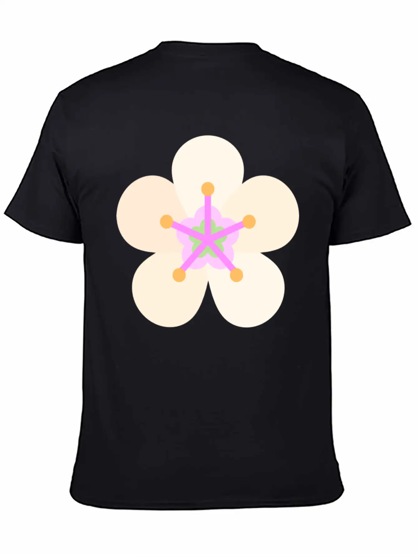 Almond Flower Classic Fit Graphic Tee For Daily Comfort – Unisex Cotton Shirt