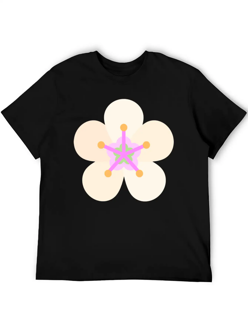 Almond Flower Classic Fit Graphic Tee For Daily Comfort – Unisex Cotton Shirt