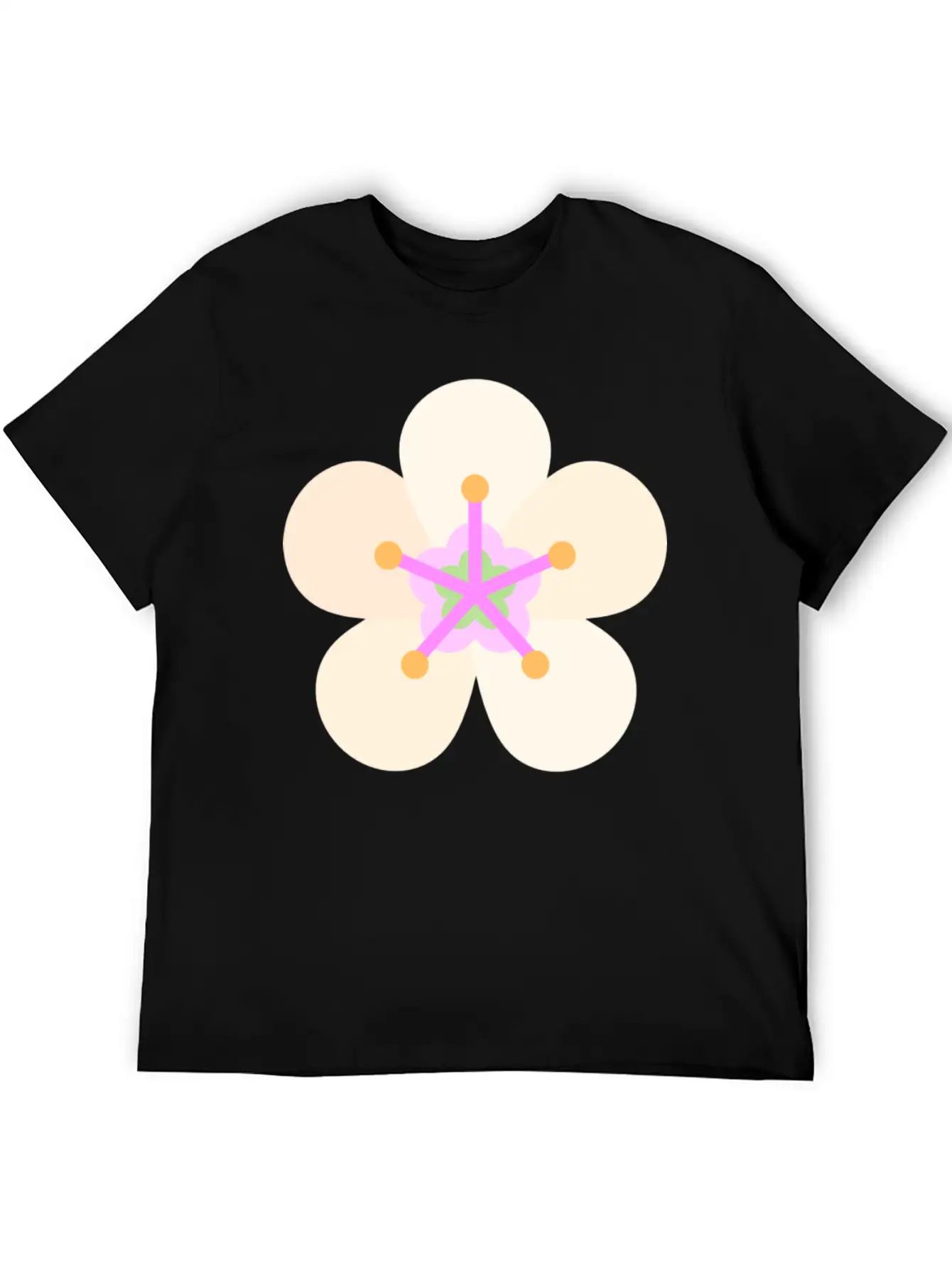 Almond Flower Classic Fit Graphic Tee For Daily Comfort – Unisex Cotton Shirt