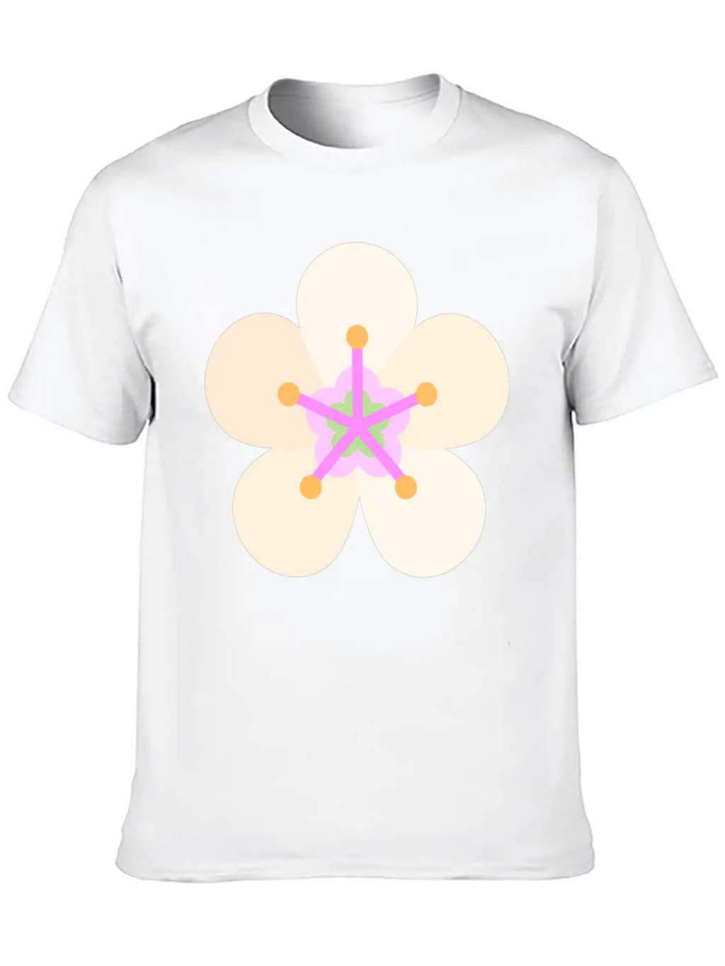 Almond Flower Classic Fit Graphic Tee For Daily Comfort – Unisex Cotton Shirt