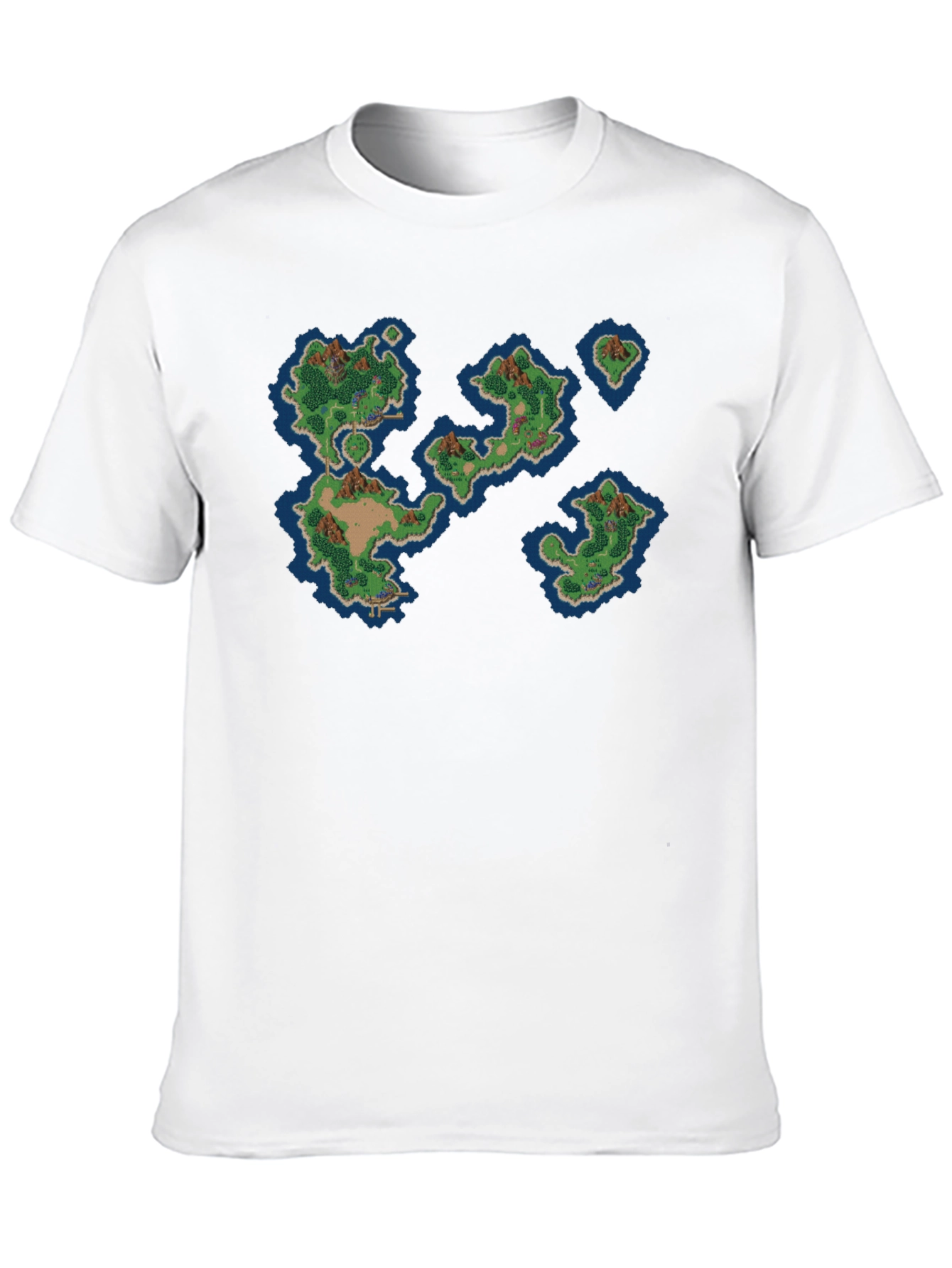 Retro Island Map Graphic Tee - Black