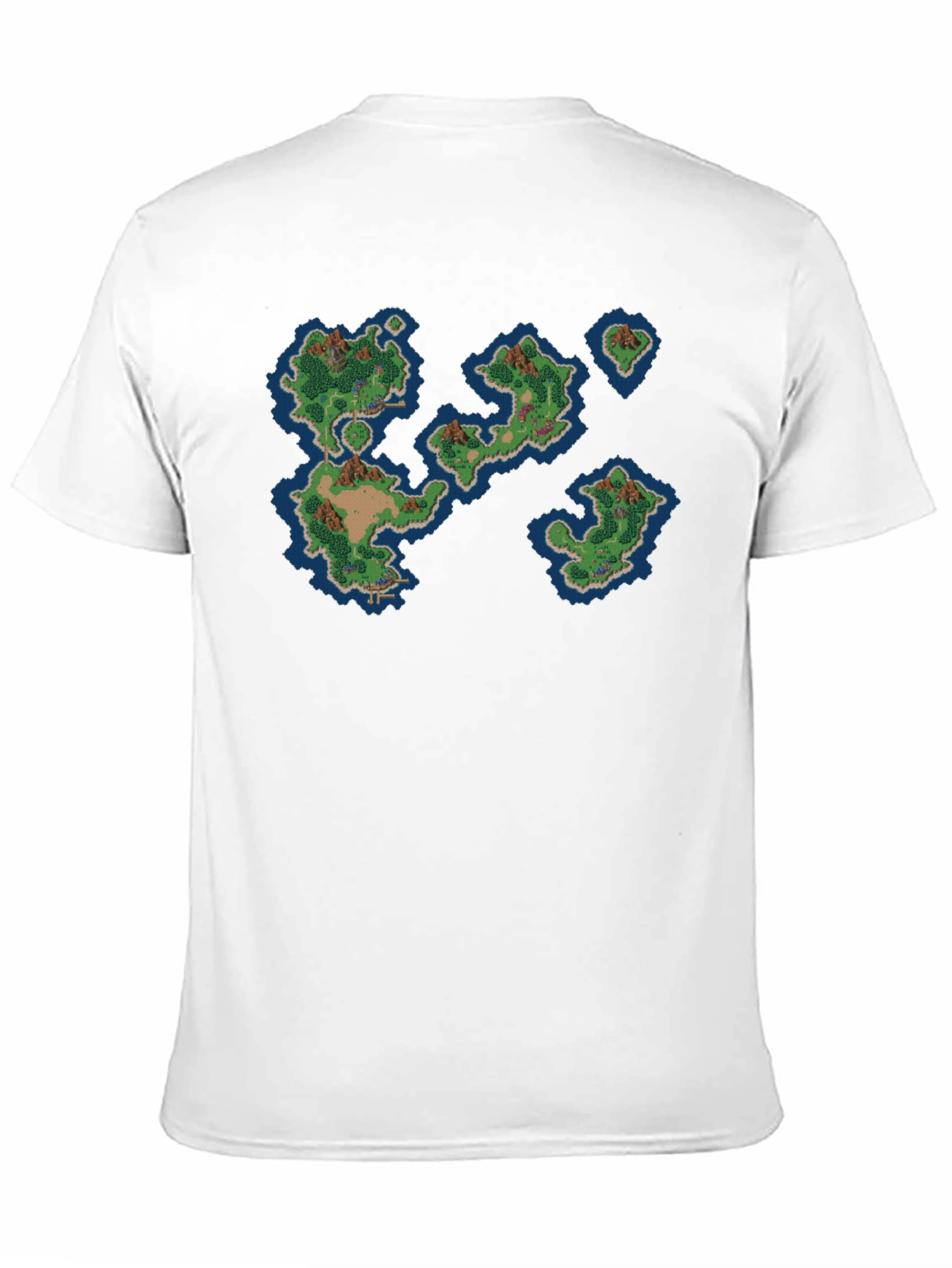 Retro Island Map Graphic Tee - Black