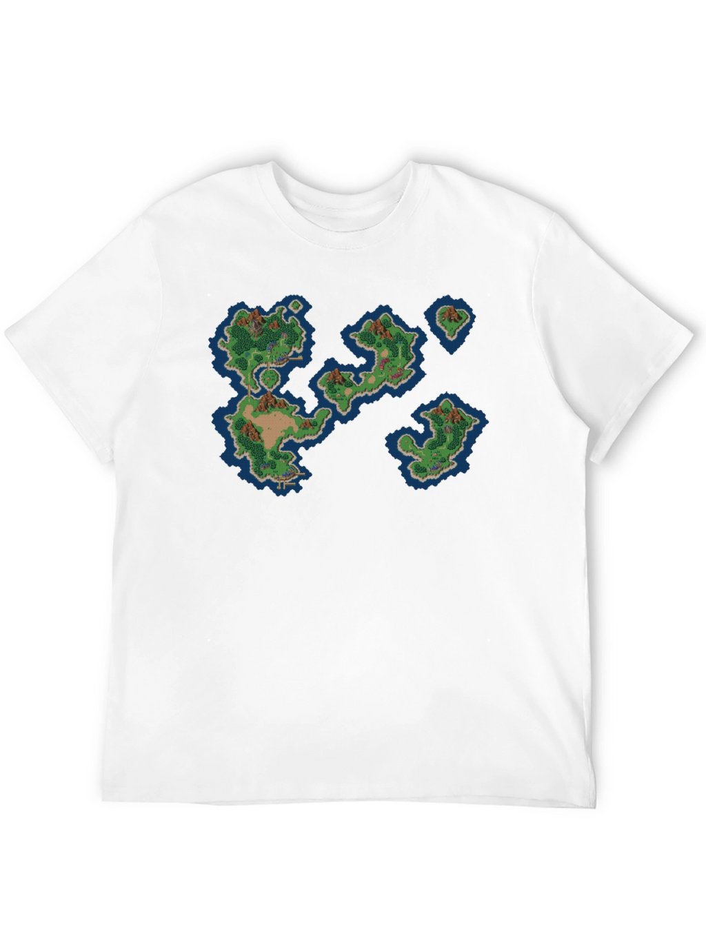 Retro Island Map Graphic Tee - Black