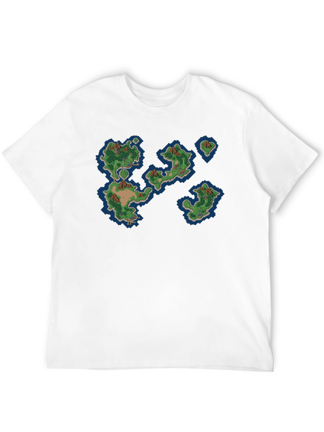 Retro Island Map Graphic Tee - Black