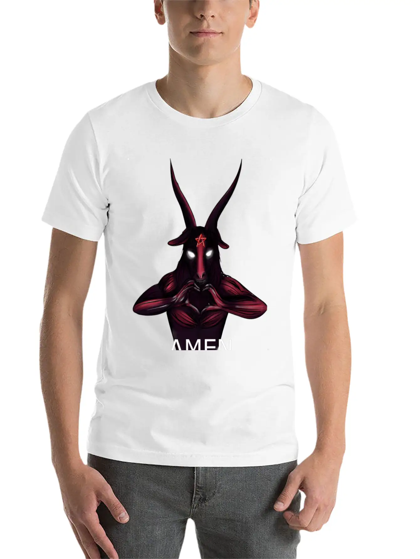 Alternative Amen Occult Love Casual Graphic T-Shirt – Simple And Comfortable Daily Wear