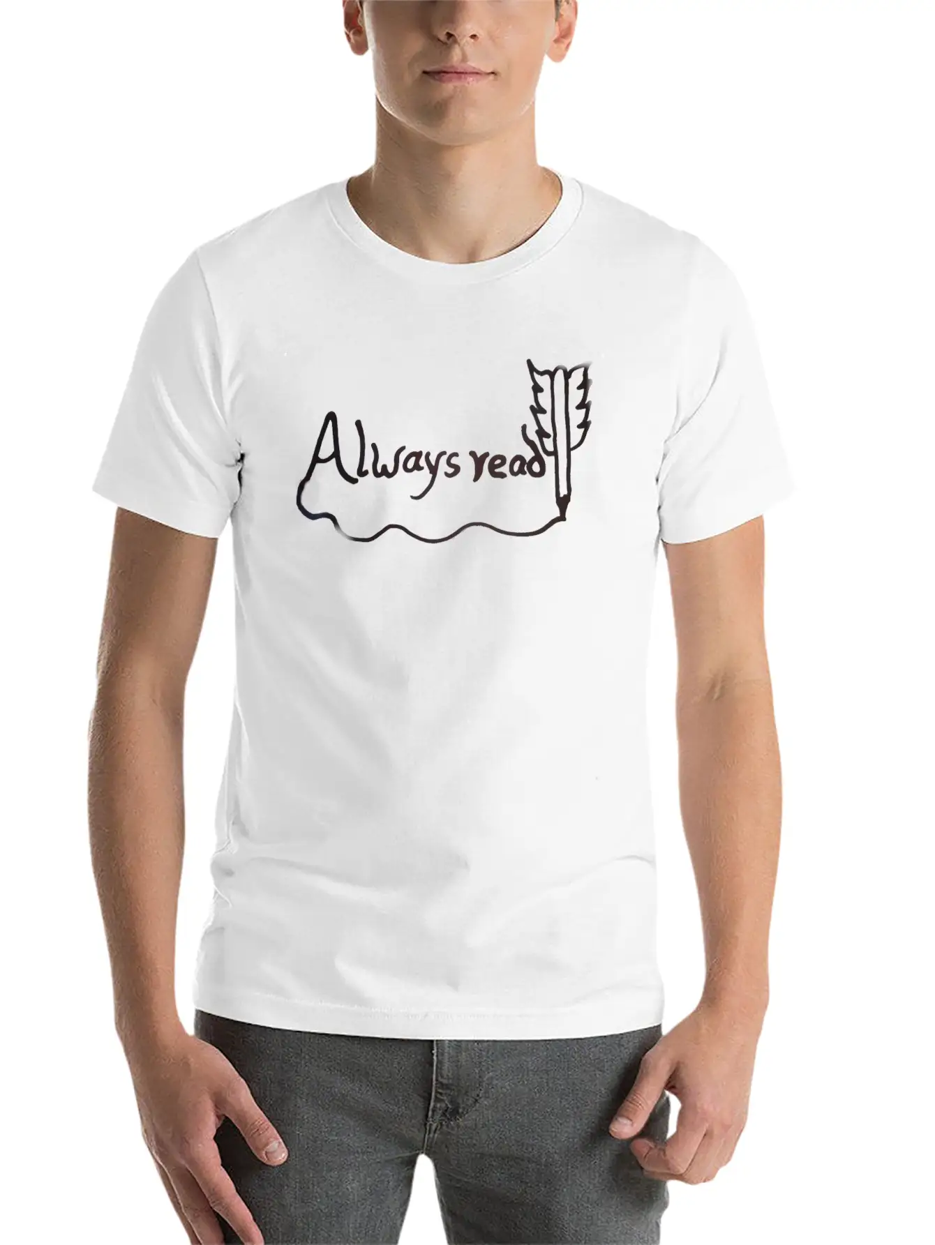 Alwayes Read Unisex Short Sleeve Soft Cotton T-Shirt – Casual Everyday Wear
