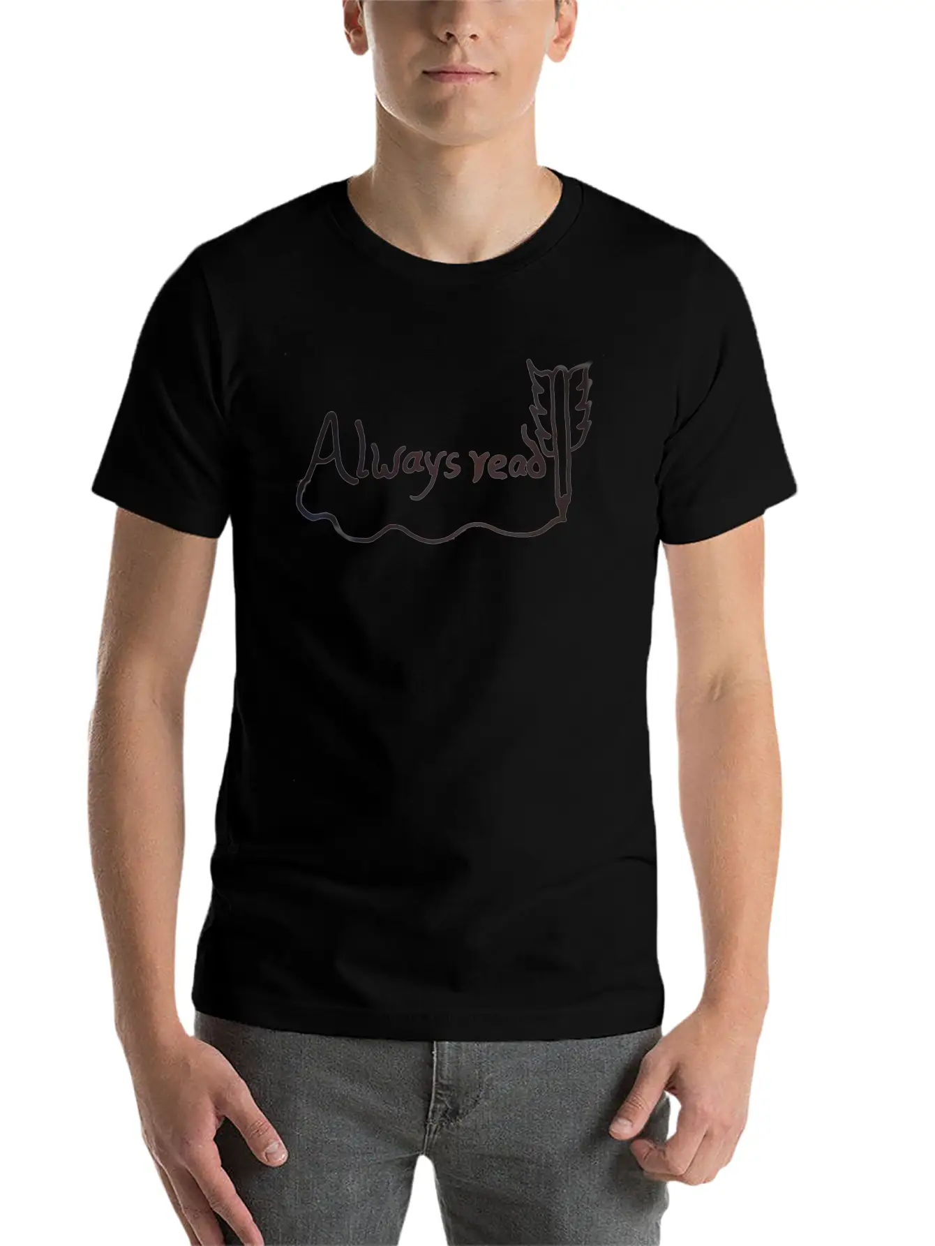 Alwayes Read Unisex Short Sleeve Soft Cotton T-Shirt – Casual Everyday Wear