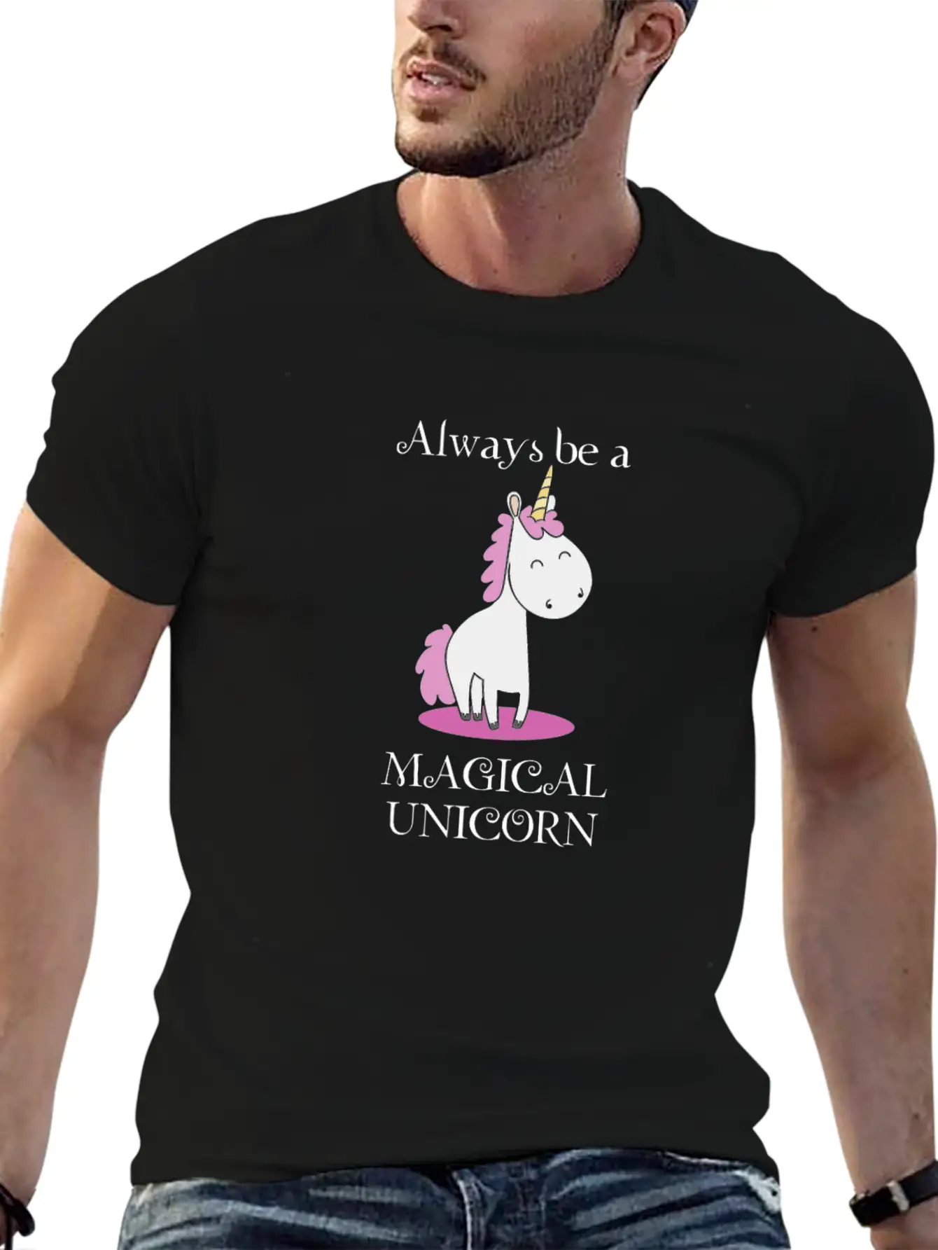 Always Be A Magical Unicorn Funny Unicorn Gift Unisex Short Sleeve Soft Cotton T-Shirt – Casual Everyday Wear