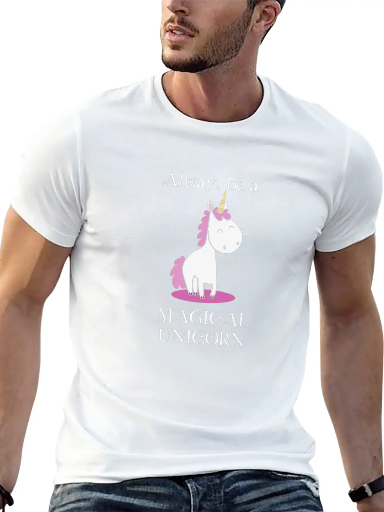 Always Be A Magical Unicorn Funny Unicorn Gift Unisex Short Sleeve Soft Cotton T-Shirt – Casual Everyday Wear