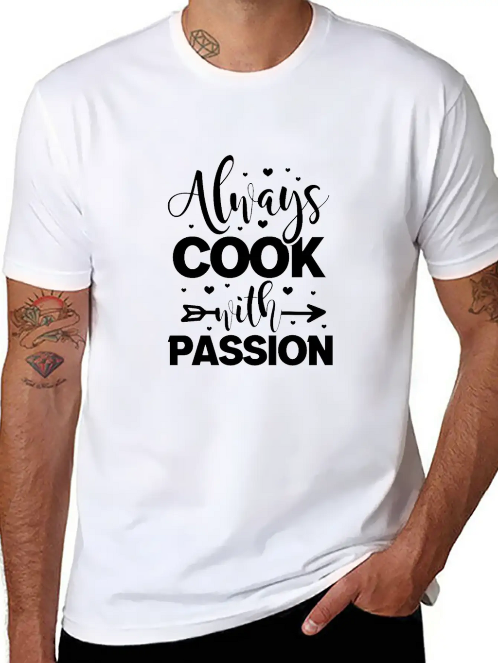 Always Cook With Passion Cooking Stylish Everyday T-Shirt – Unisex Basic Cotton Tee