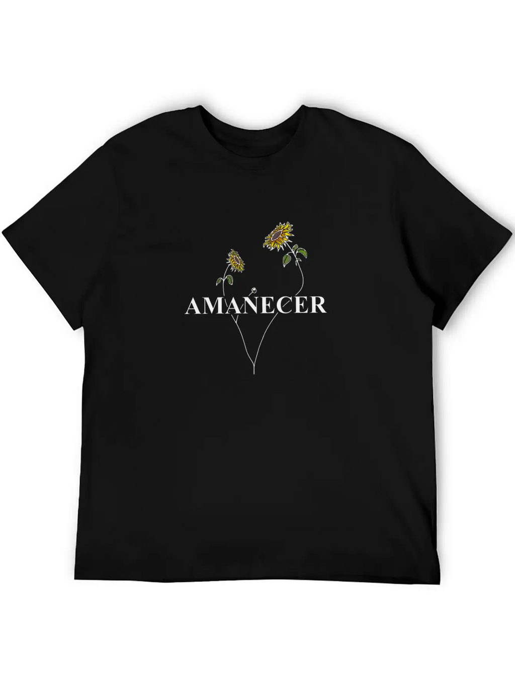 AMANECER Unisex Short Sleeve Soft Cotton T-Shirt – Casual Everyday Wear