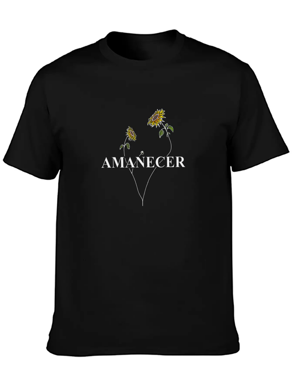AMANECER Unisex Short Sleeve Soft Cotton T-Shirt – Casual Everyday Wear