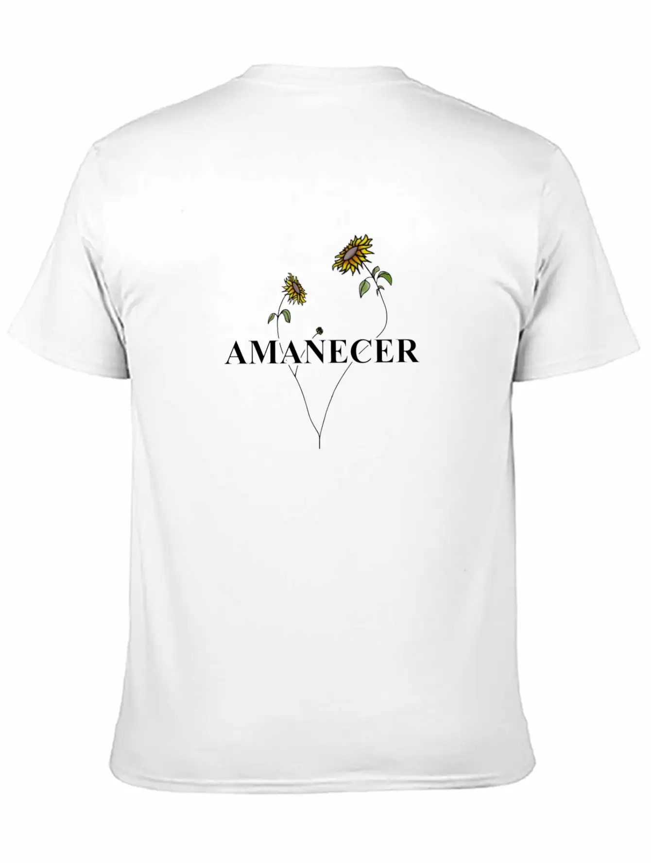 AMANECER Unisex Short Sleeve Soft Cotton T-Shirt – Casual Everyday Wear