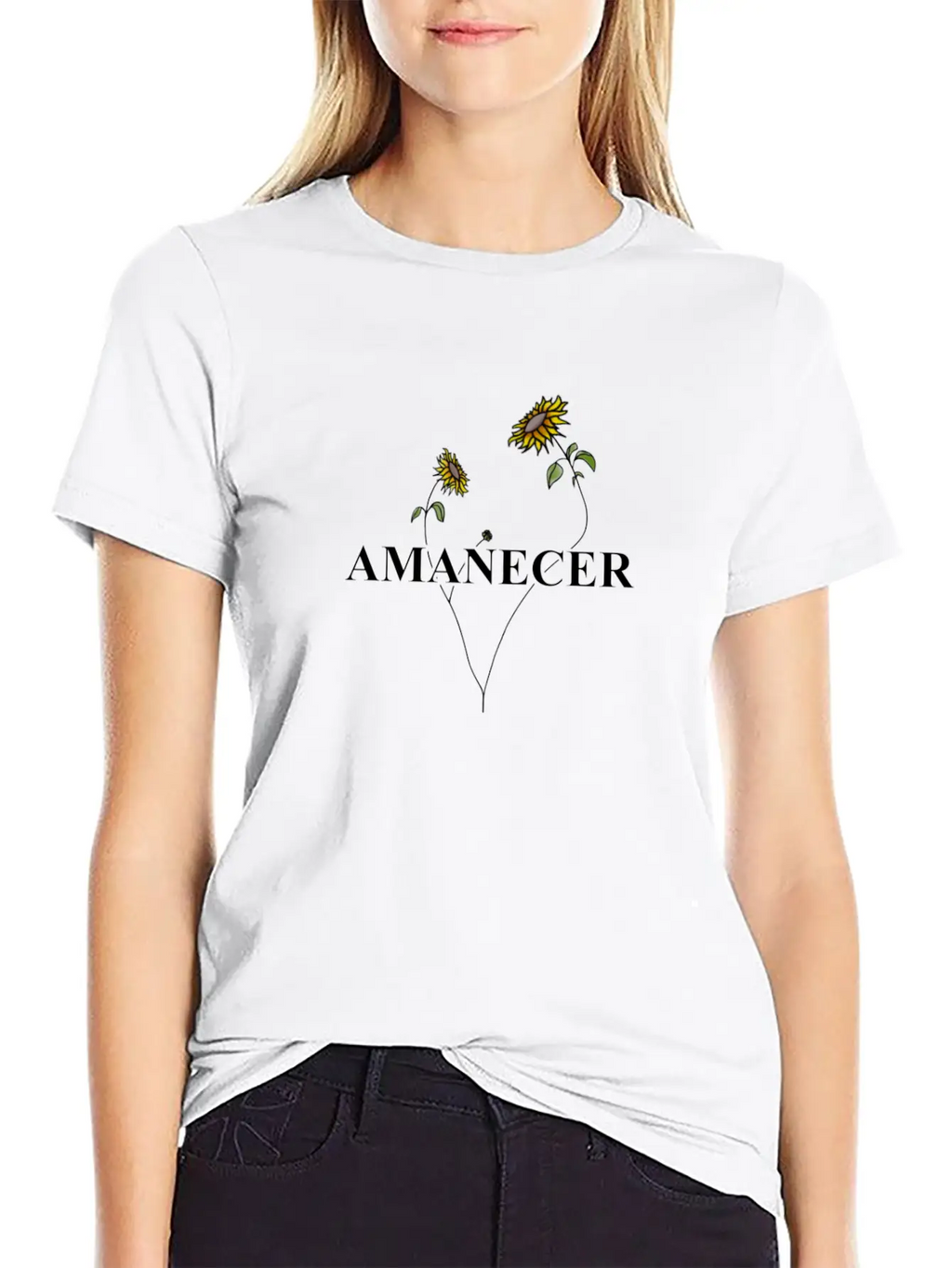 AMANECER Unisex Short Sleeve Soft Cotton T-Shirt – Casual Everyday Wear