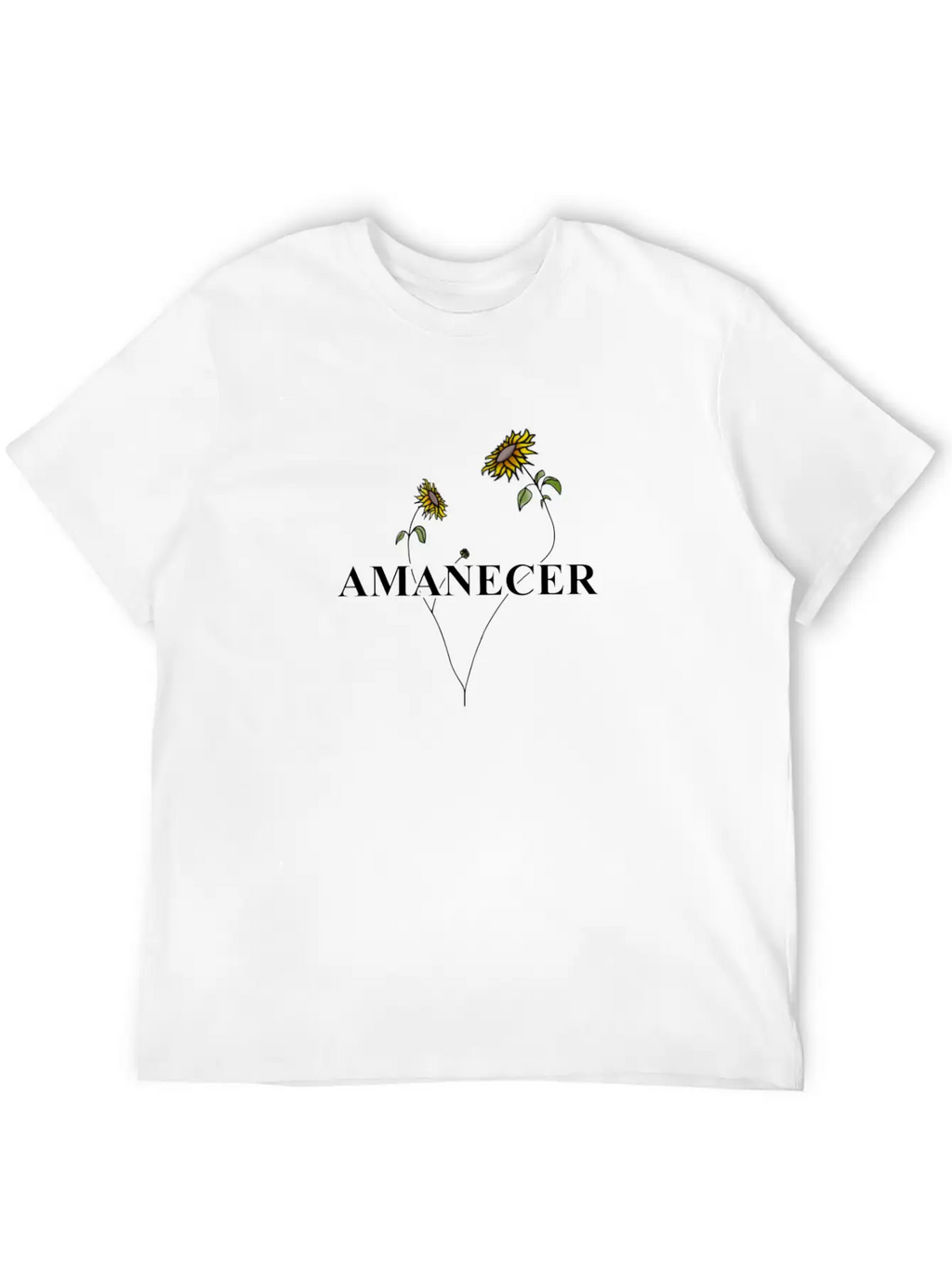 AMANECER Unisex Short Sleeve Soft Cotton T-Shirt – Casual Everyday Wear