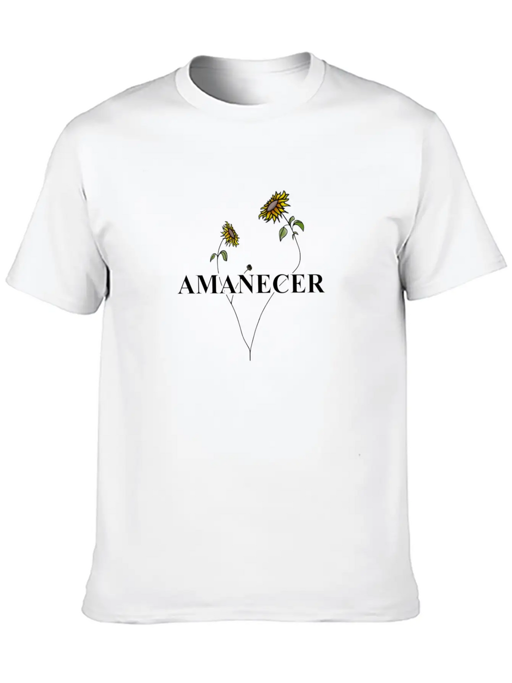 AMANECER Unisex Short Sleeve Soft Cotton T-Shirt – Casual Everyday Wear