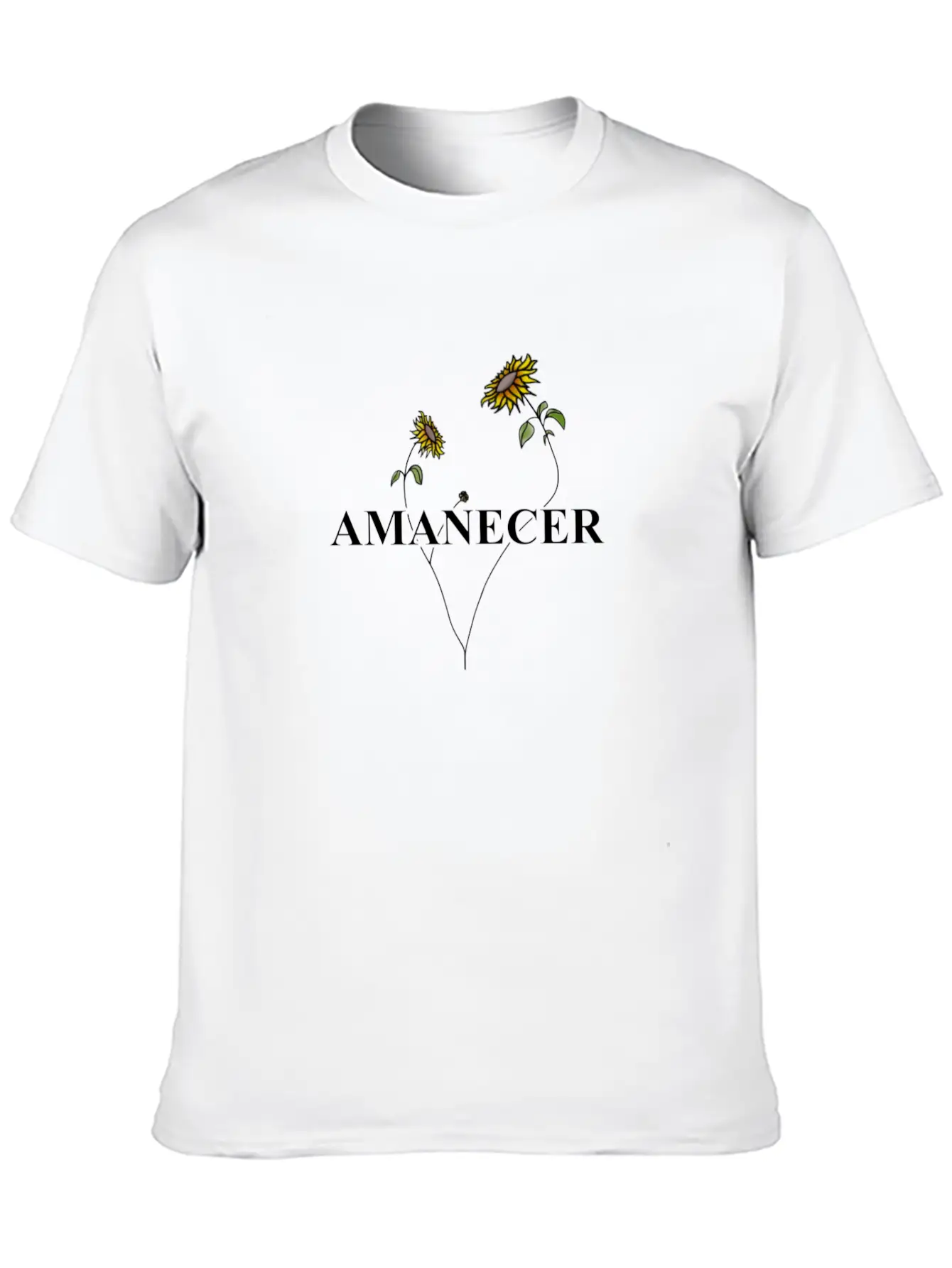 AMANECER Unisex Short Sleeve Soft Cotton T-Shirt – Casual Everyday Wear