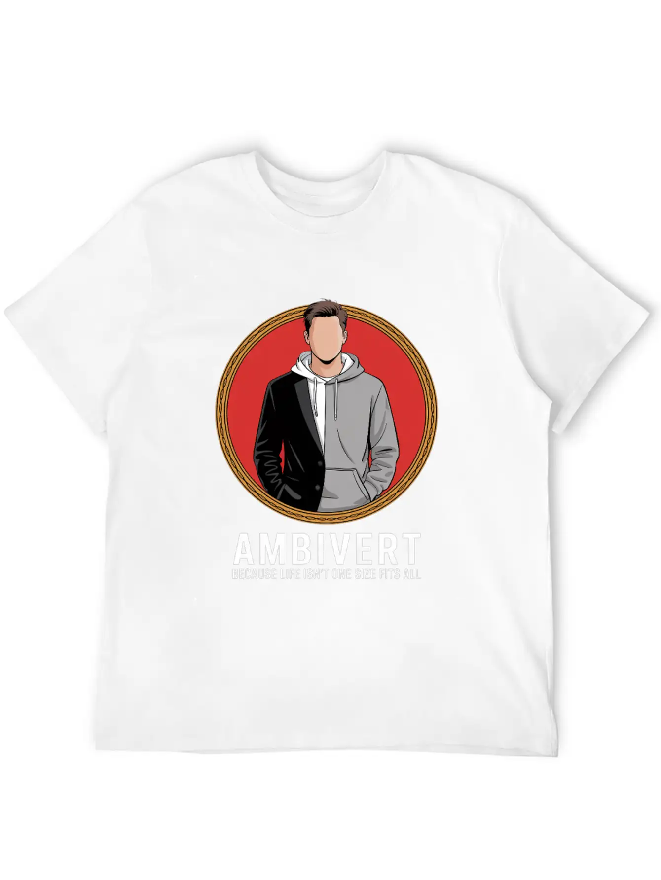 Ambivert Because Life Isn’t One Size Fits All Casual Graphic T-Shirt – Simple And Comfortable Daily Wear