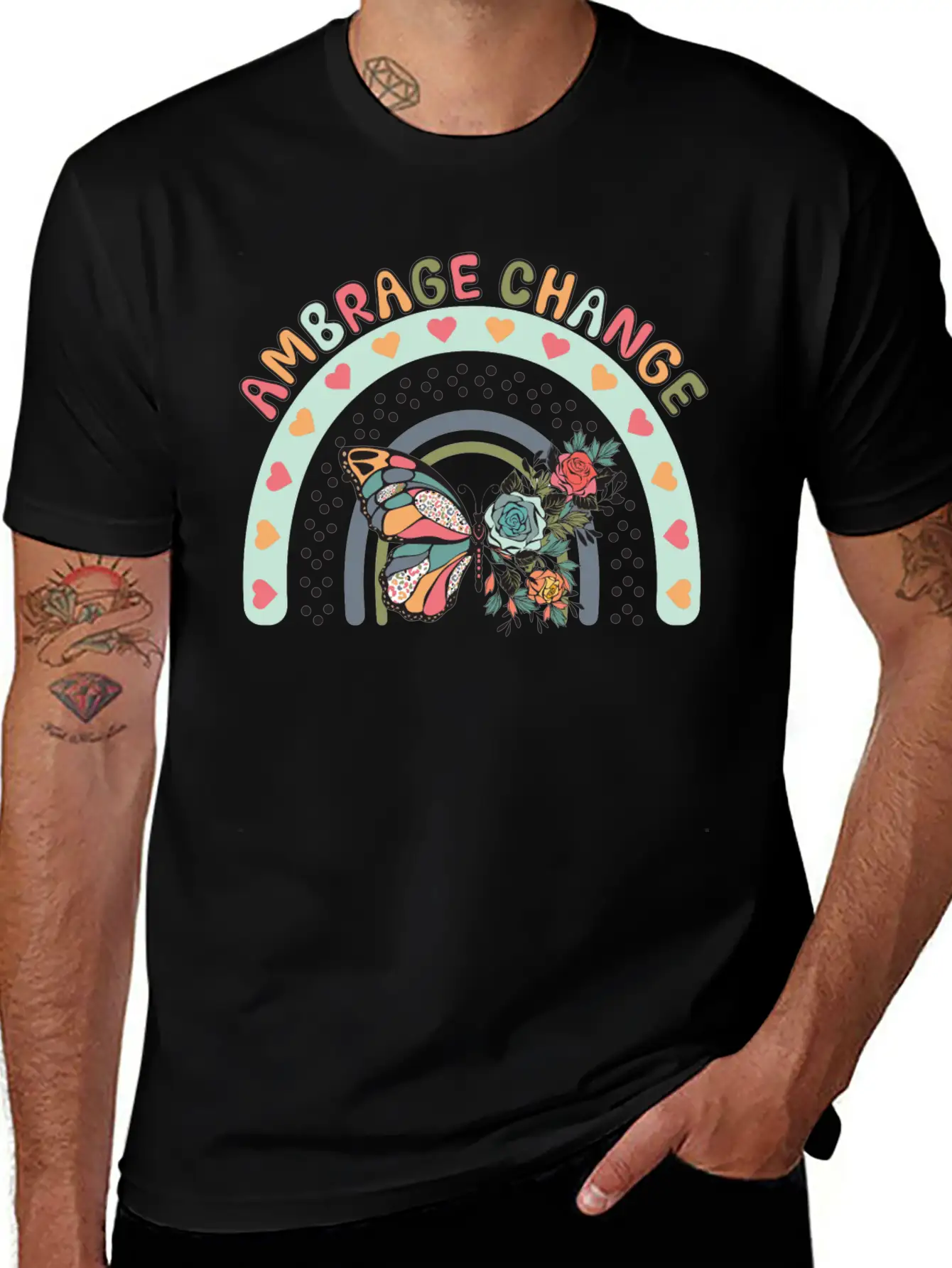 Ambrage Change Unisex Casual T-Shirt – Clean Design For Daily Comfort