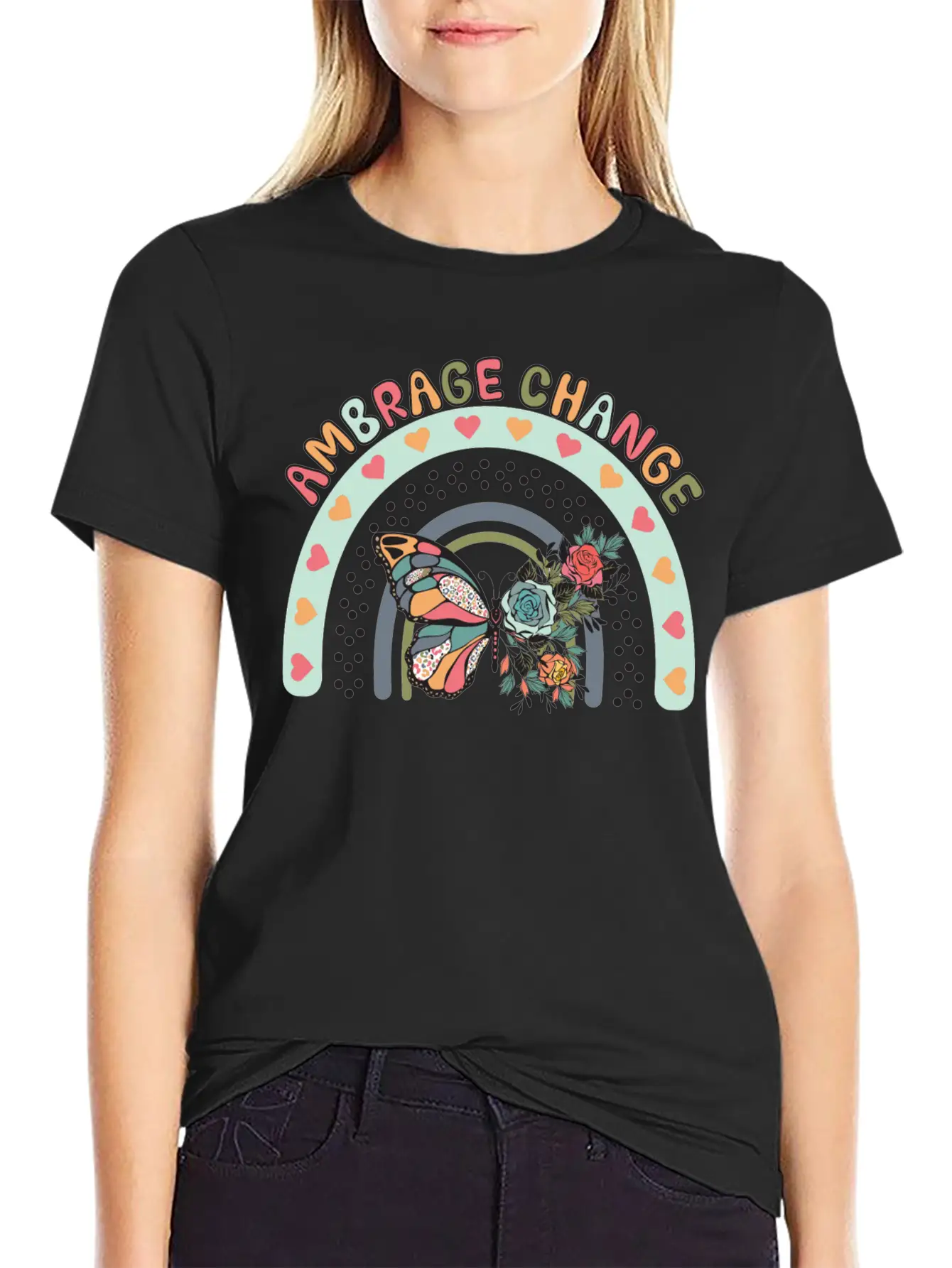 Ambrage Change Unisex Casual T-Shirt – Clean Design For Daily Comfort