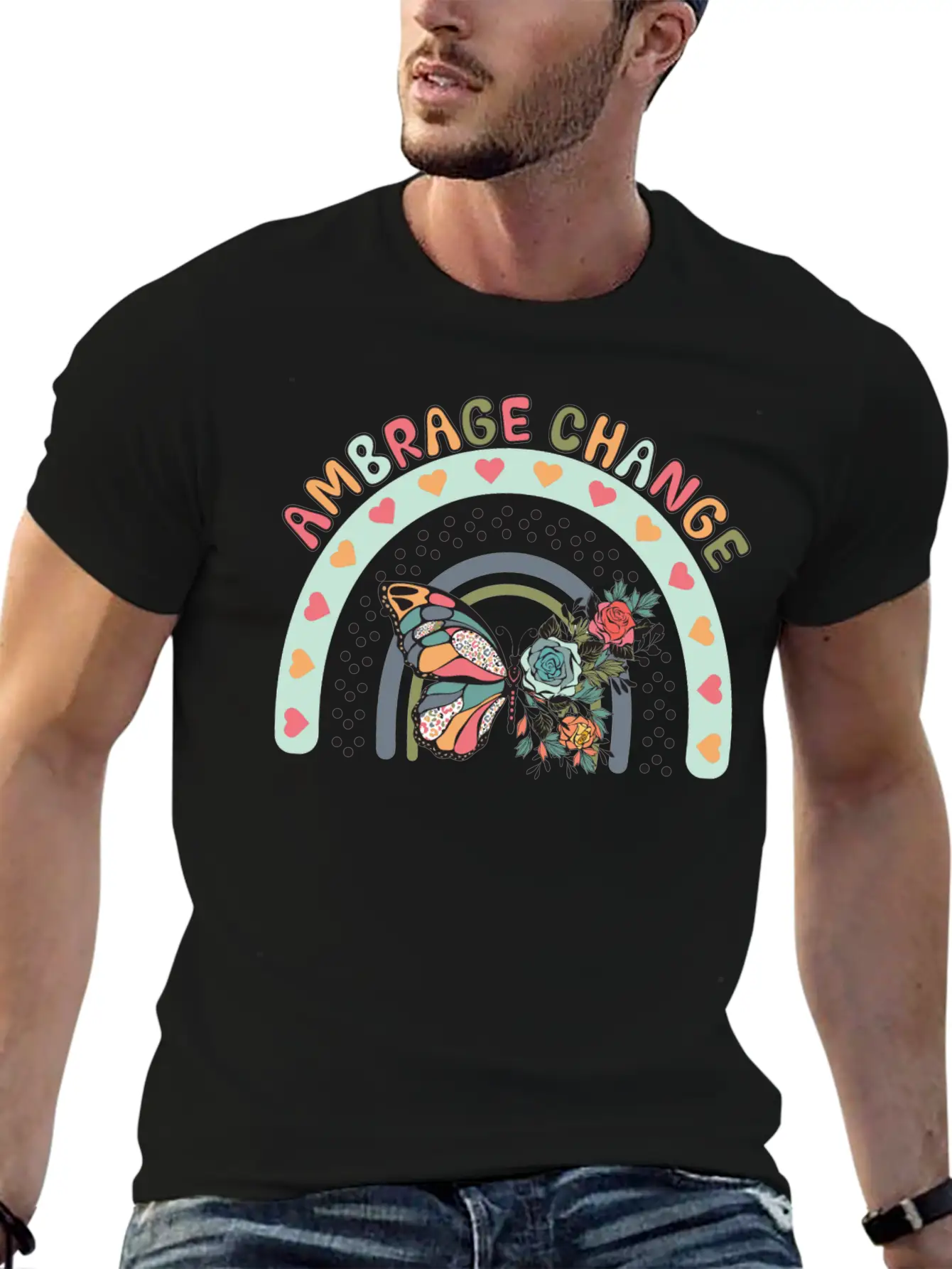 Ambrage Change Unisex Casual T-Shirt – Clean Design For Daily Comfort