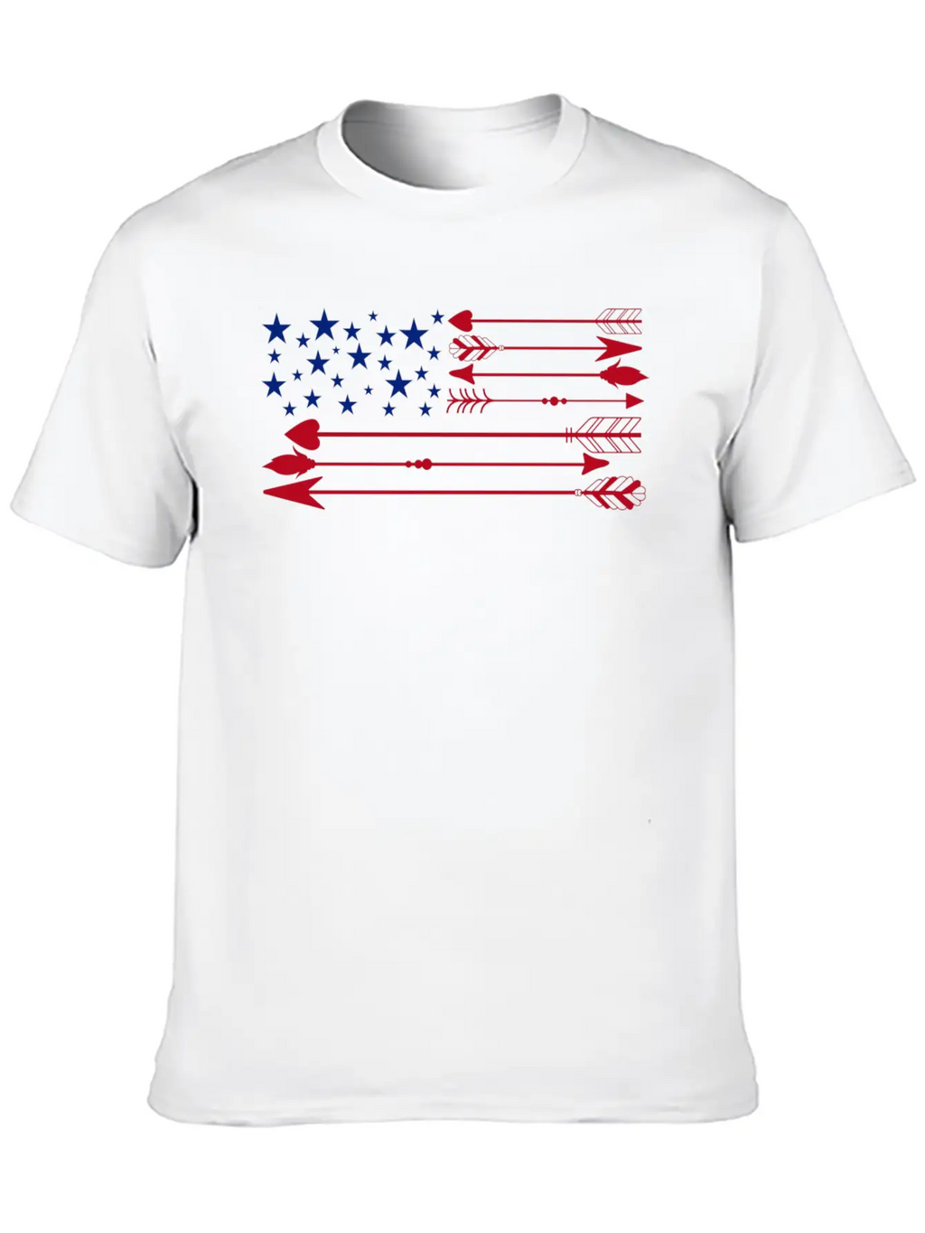 America Flag Arrow 4th Of July Unisex Short Sleeve Soft Cotton T-Shirt – Casual Everyday Wear