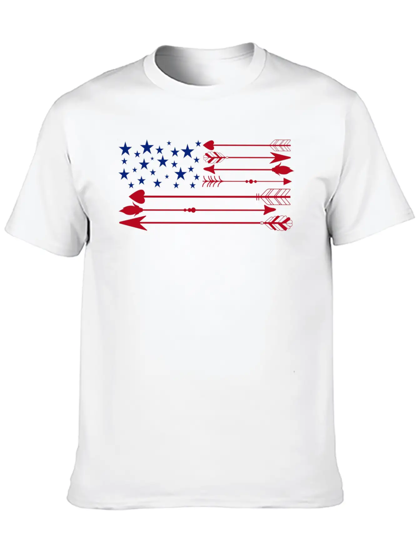 America Flag Arrow 4th Of July Unisex Short Sleeve Soft Cotton T-Shirt – Casual Everyday Wear