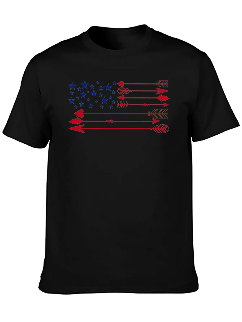 America Flag Arrow 4th Of July Unisex Short Sleeve Soft Cotton T-Shirt – Casual Everyday Wear