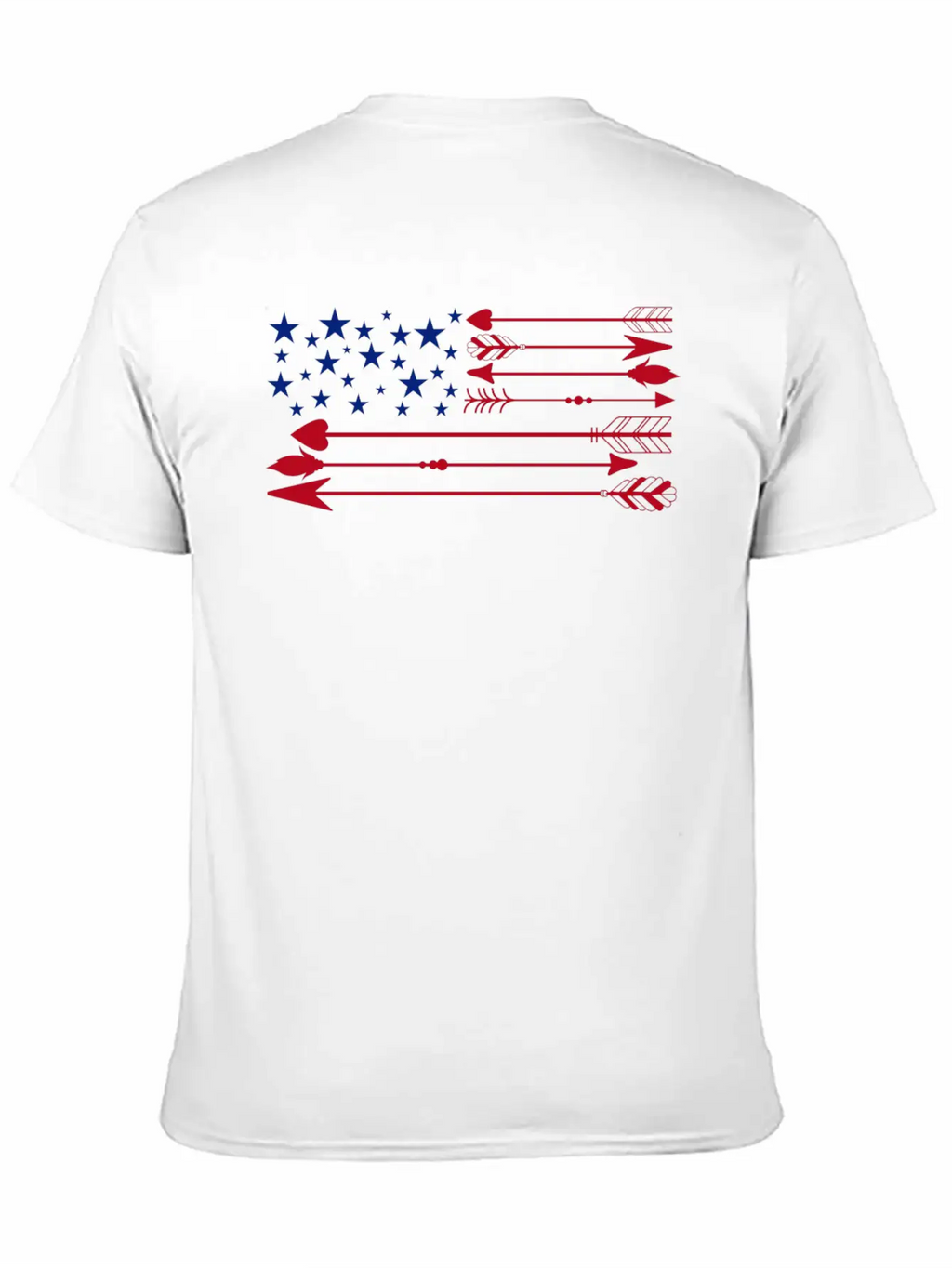 America Flag Arrow 4th Of July Unisex Short Sleeve Soft Cotton T-Shirt – Casual Everyday Wear
