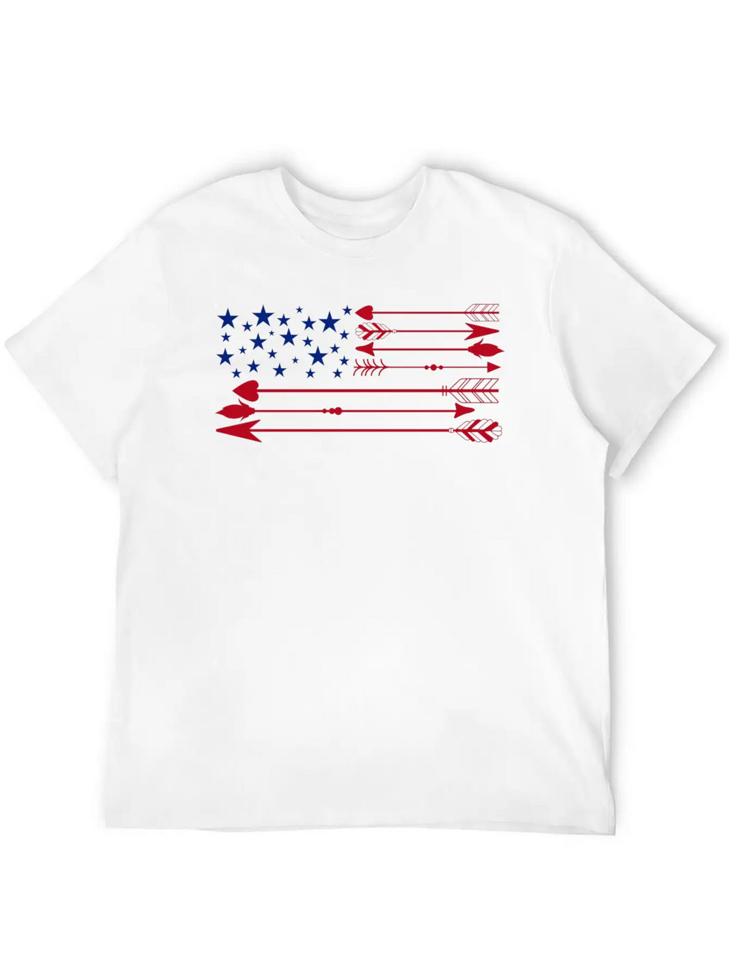America Flag Arrow 4th Of July Unisex Short Sleeve Soft Cotton T-Shirt – Casual Everyday Wear